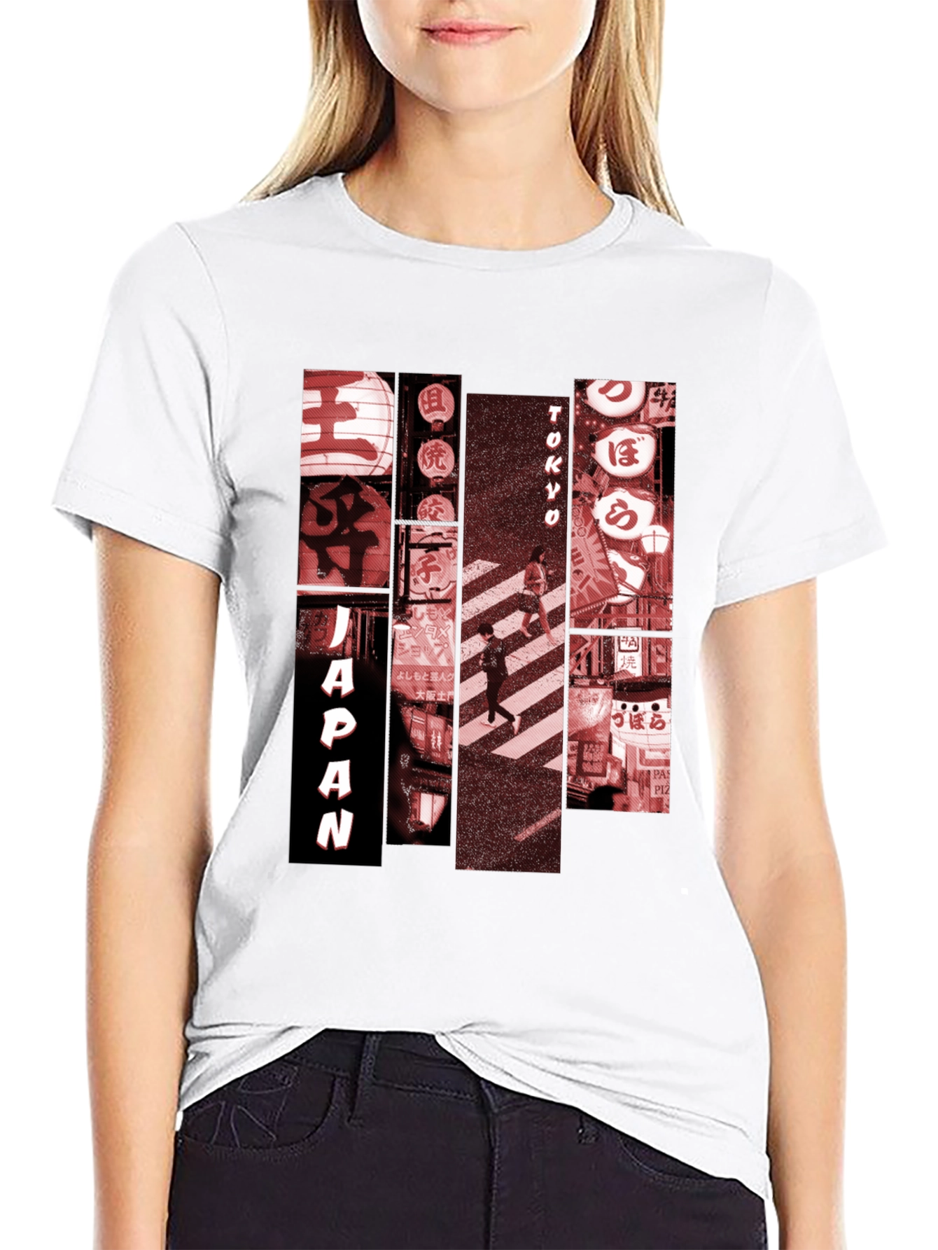 Japan Tokyo Streetwear Graphic Tee - Black