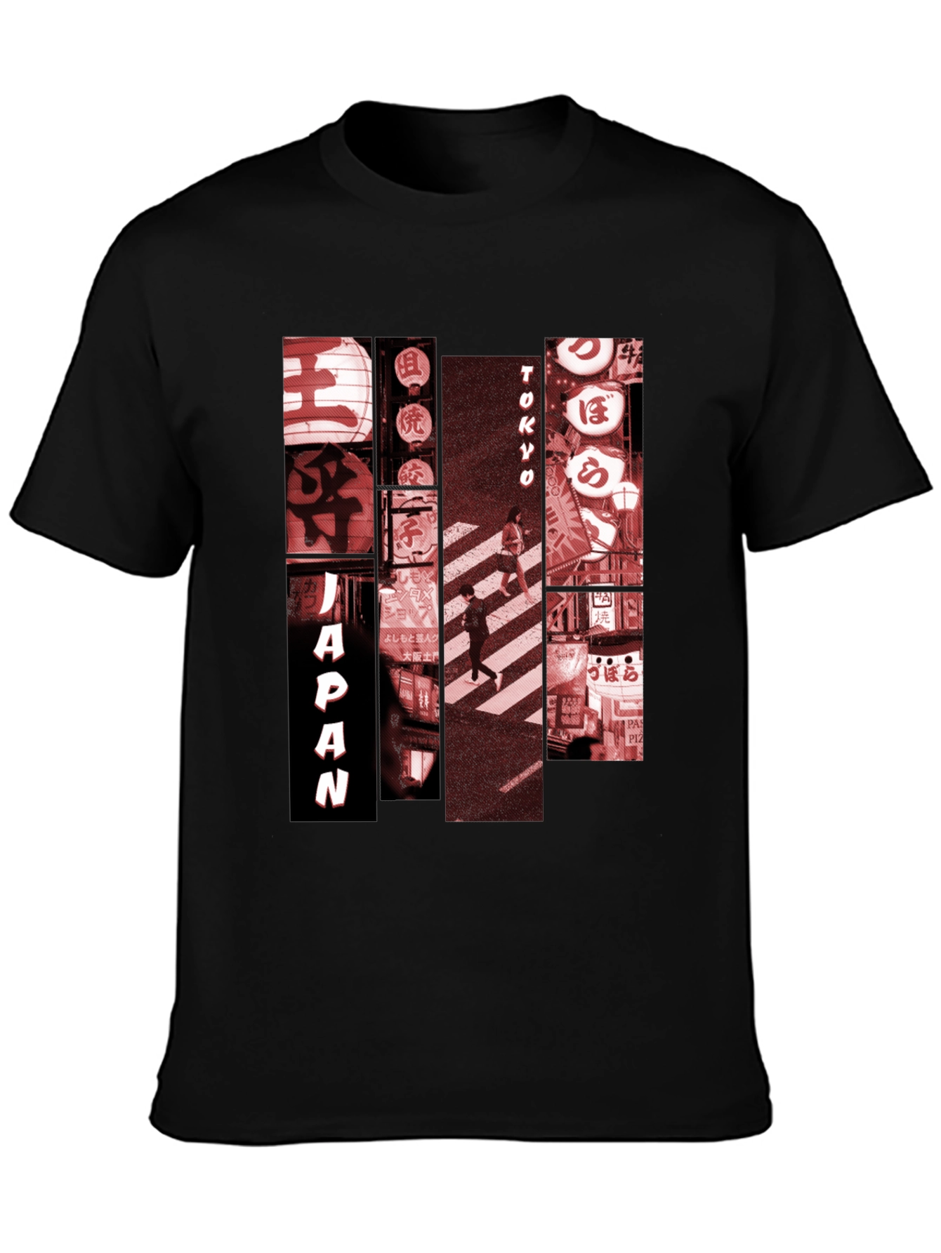Japan Tokyo Streetwear Graphic Tee - Black