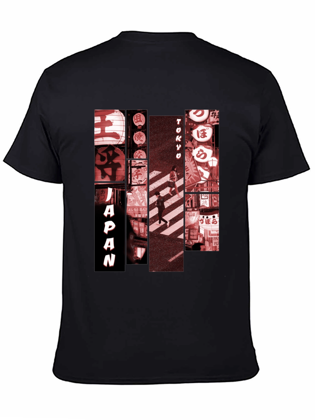 Japan Tokyo Streetwear Graphic Tee - Black