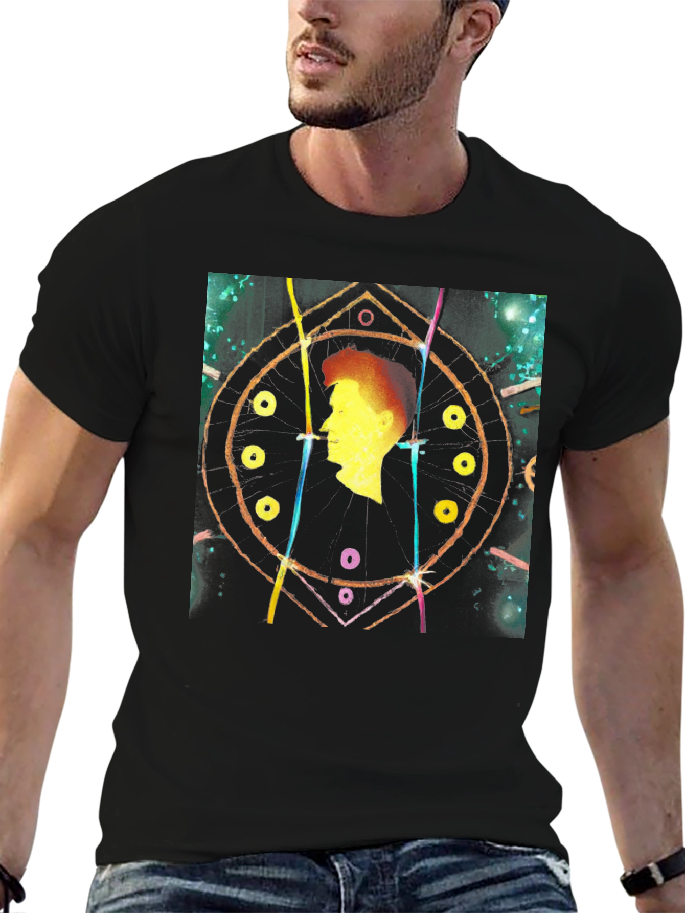 Abstract Silhouette Black T-Shirt