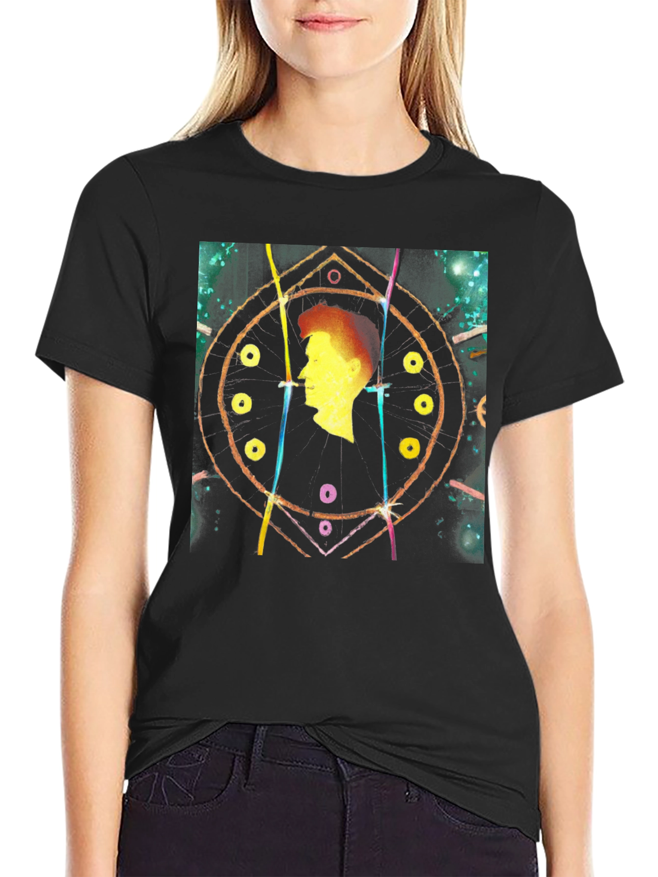 Abstract Silhouette Black T-Shirt