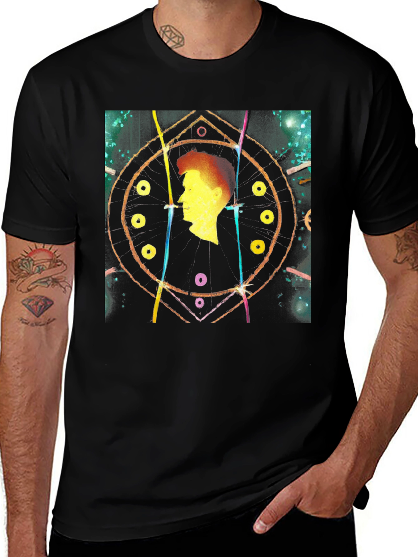 Abstract Silhouette Black T-Shirt