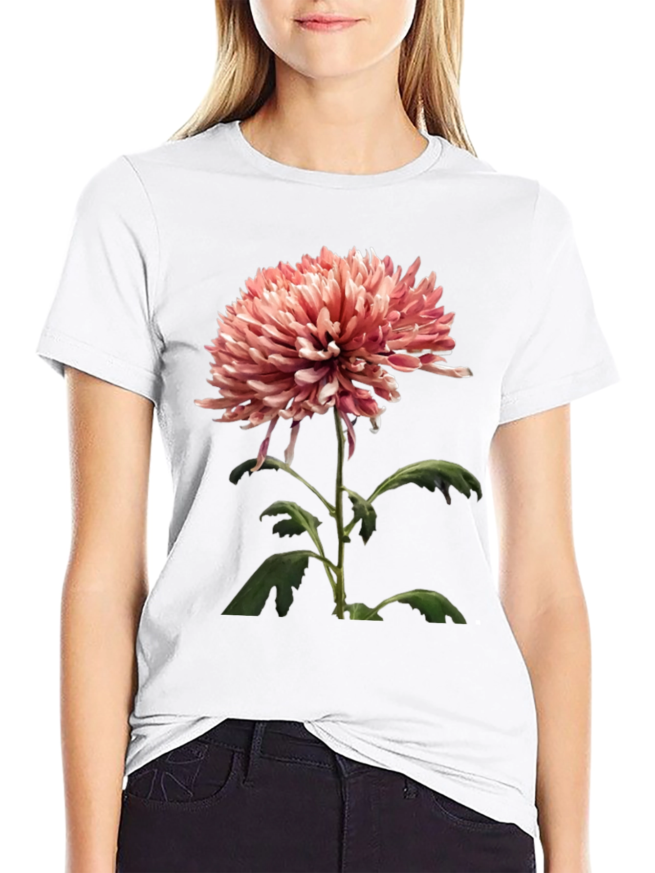 Floral Graphic Tee - Stylish Mens Black T-Shirt