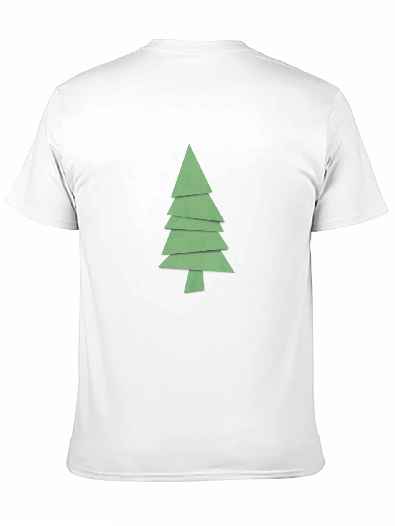 Geometric Christmas Tree Graphic Tee - Black