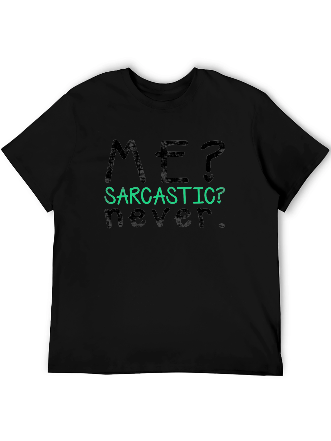 Sarcastic Never Graphic Tee - Mens Black T-Shirt