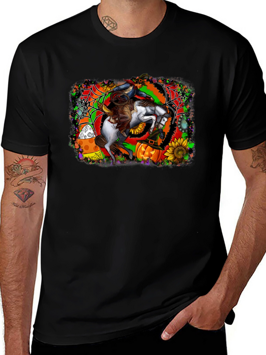 Halloween Horse Rider T-Shirt - Spooky Season Apparel