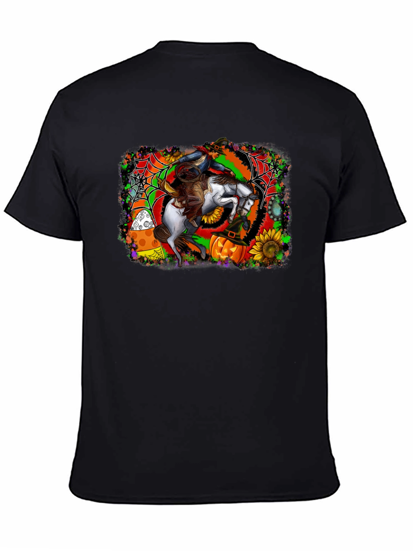 Halloween Horse Rider T-Shirt - Spooky Season Apparel
