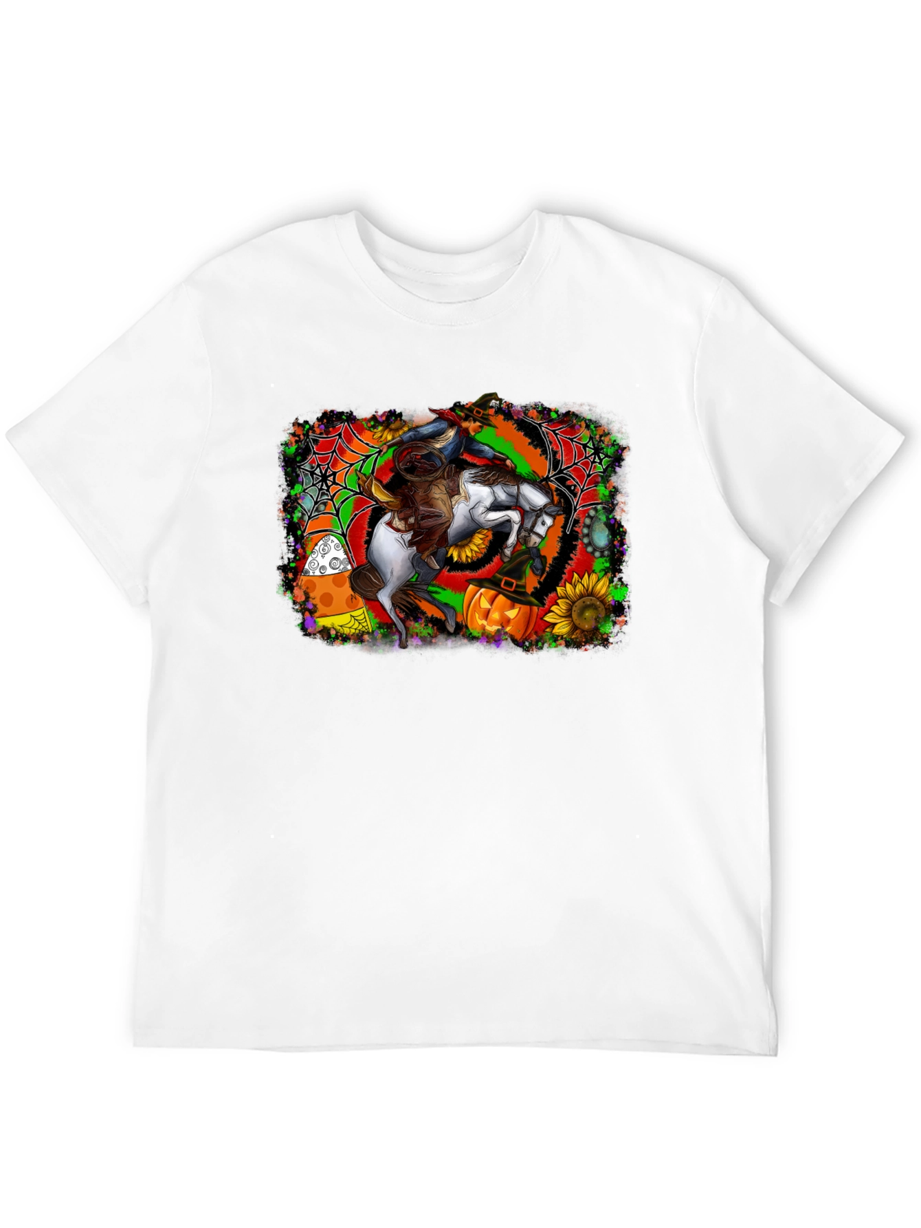 Halloween Horse Rider T-Shirt - Spooky Season Apparel