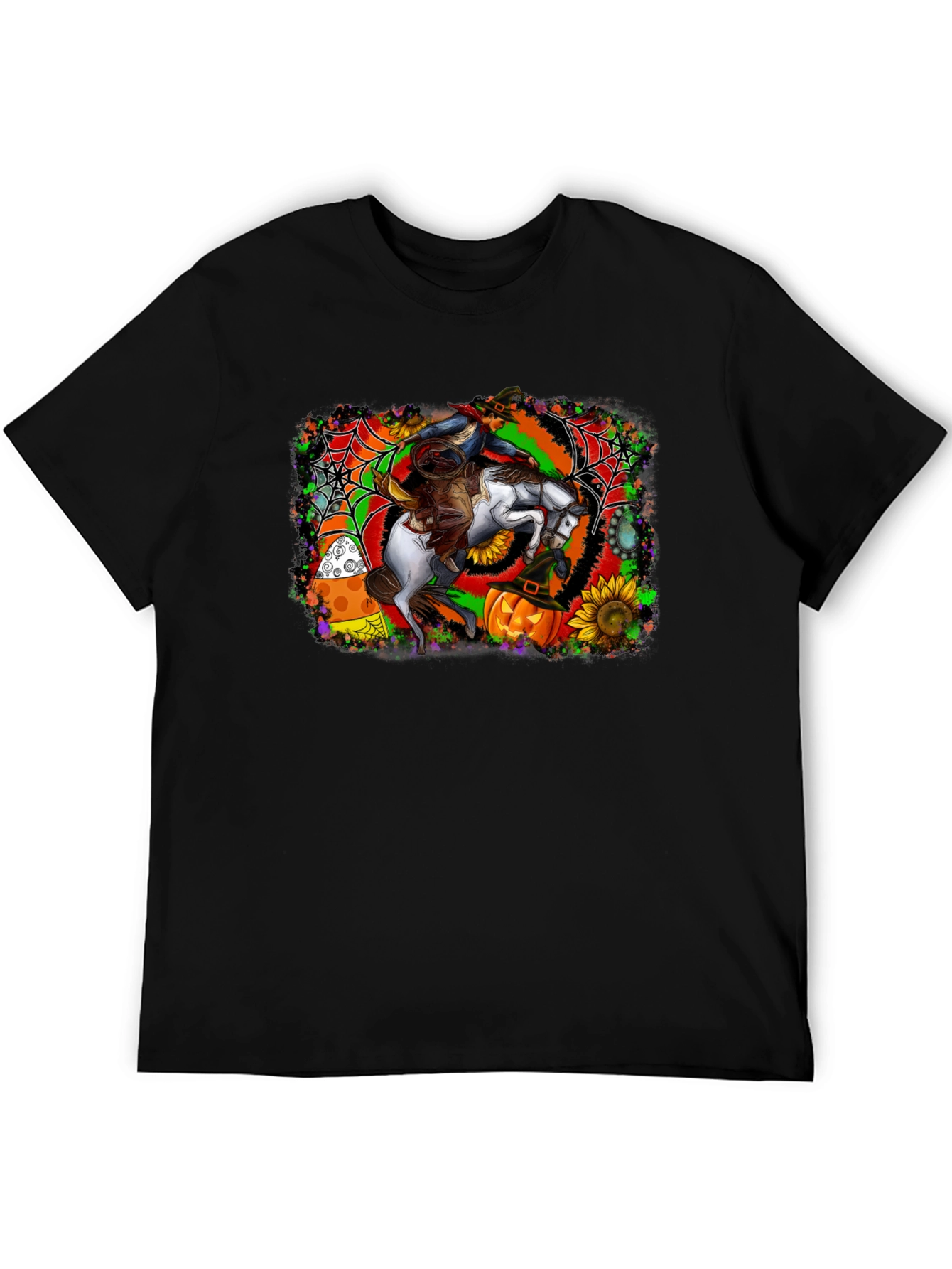 Halloween Horse Rider T-Shirt - Spooky Season Apparel