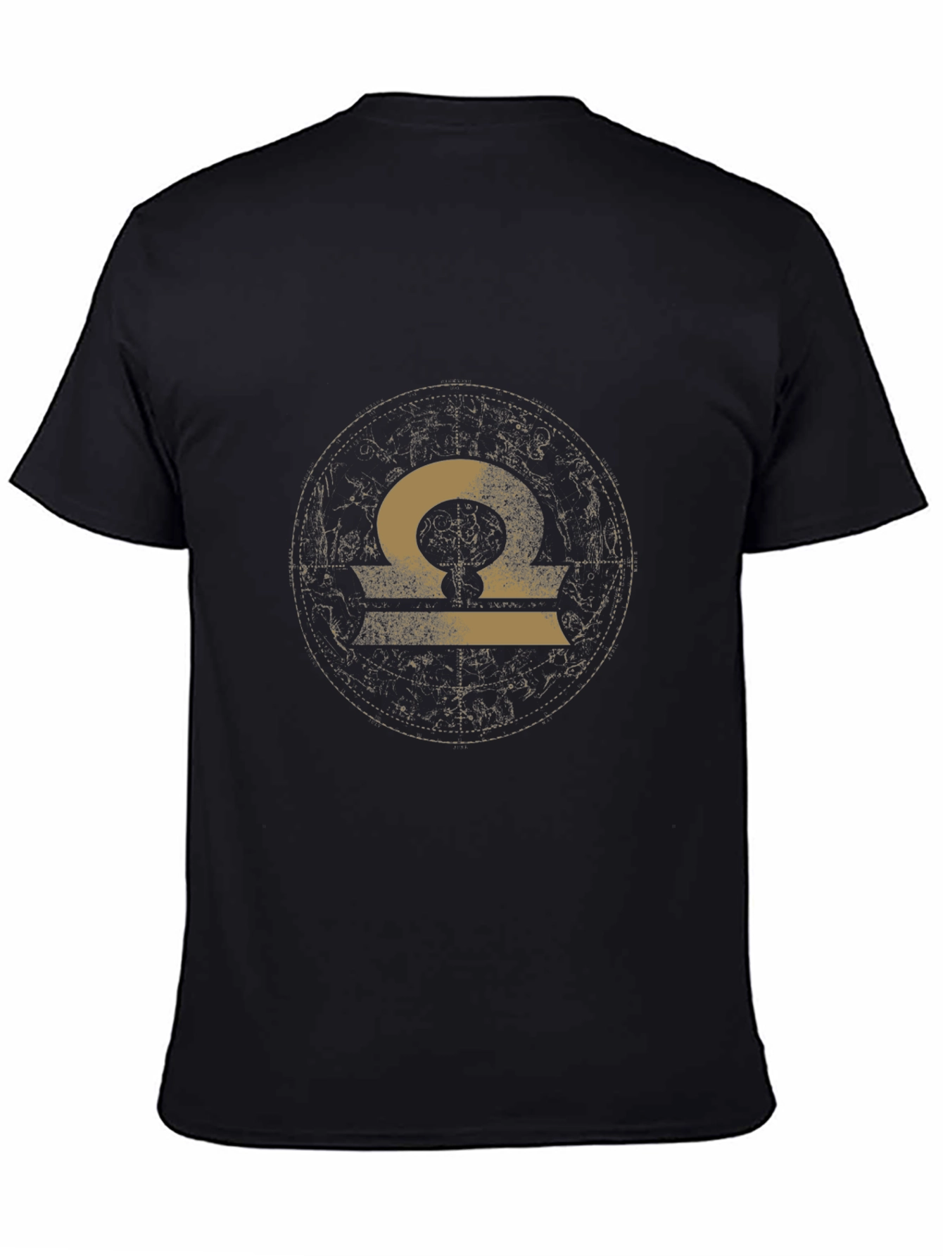 Libra Zodiac Graphic Tee - Black