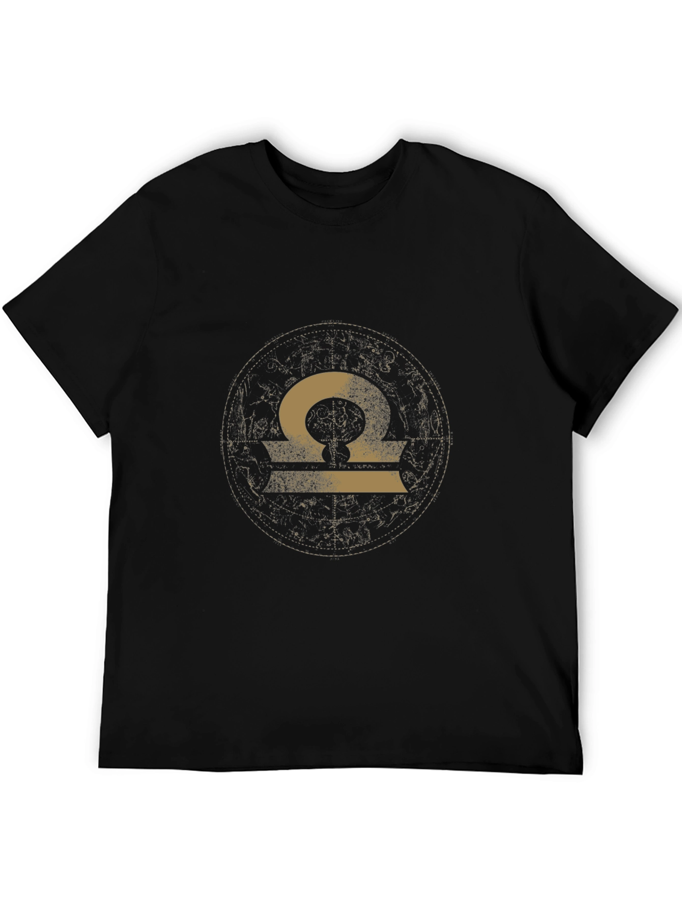 Libra Zodiac Graphic Tee - Black