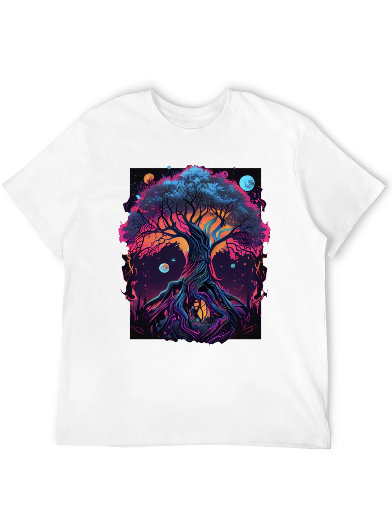 Cosmic Tree Graphic Tee - Black