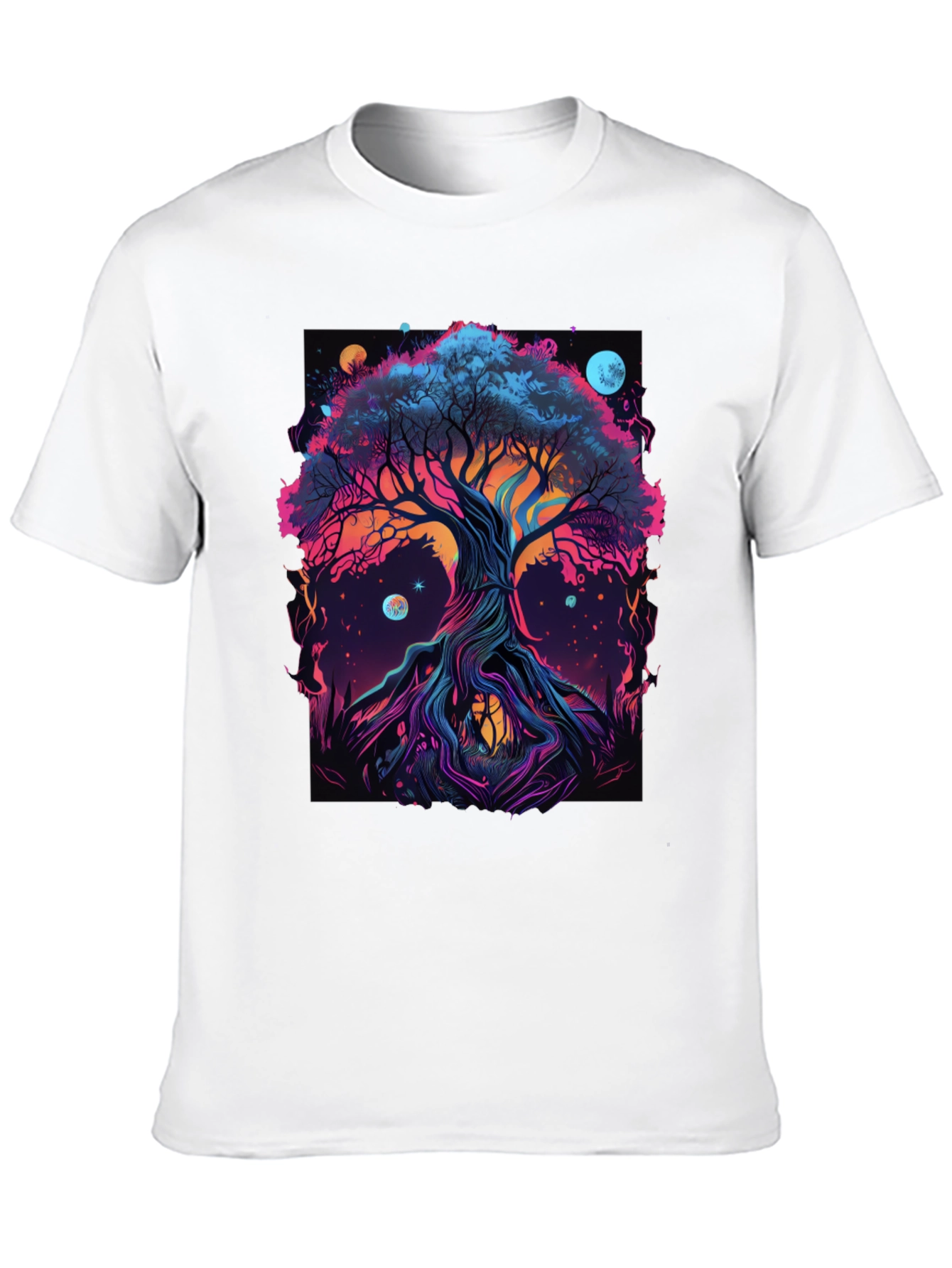 Cosmic Tree Graphic Tee - Black