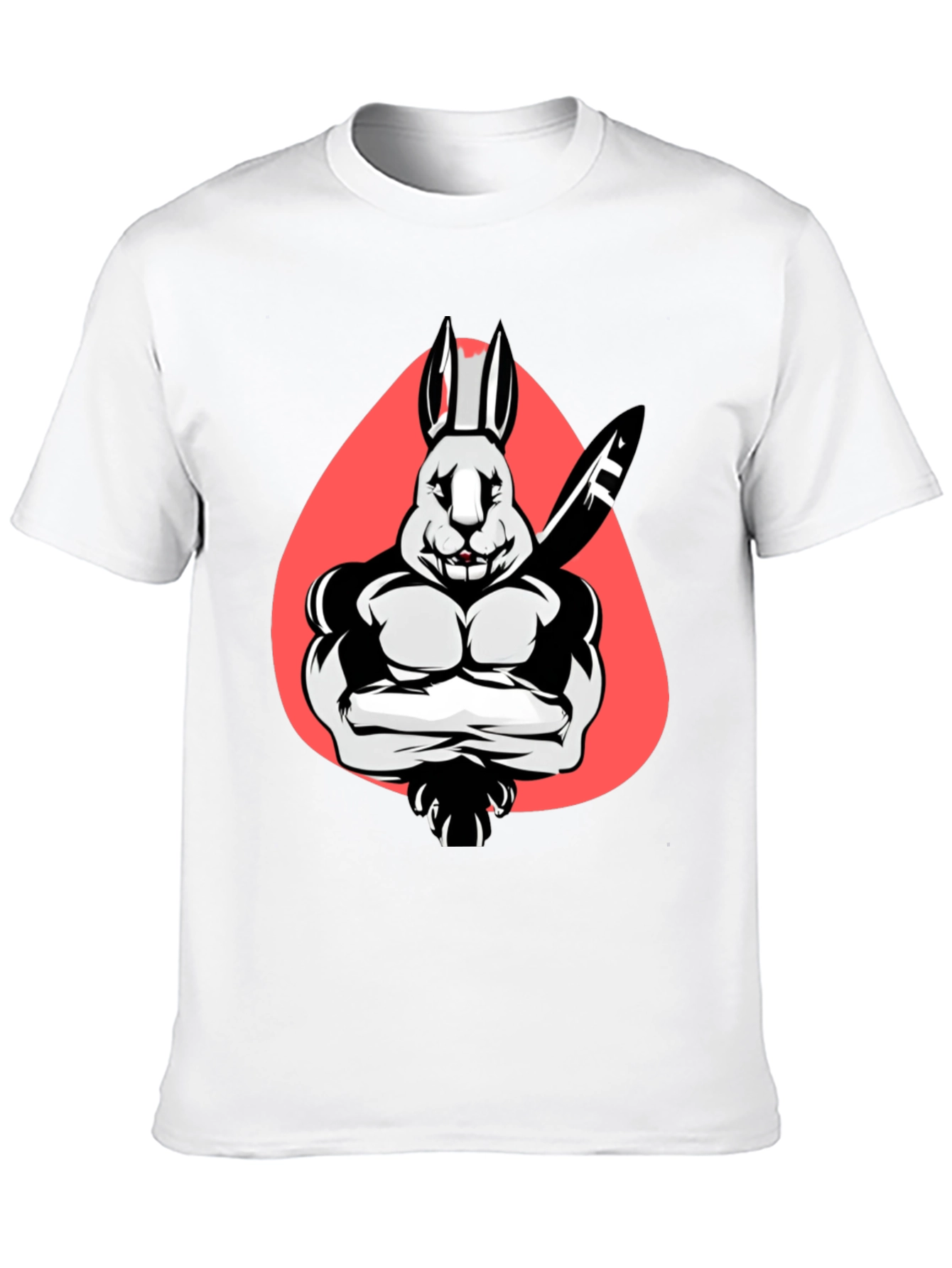Muscle Rabbit T-Shirt - Black Graphic Tee