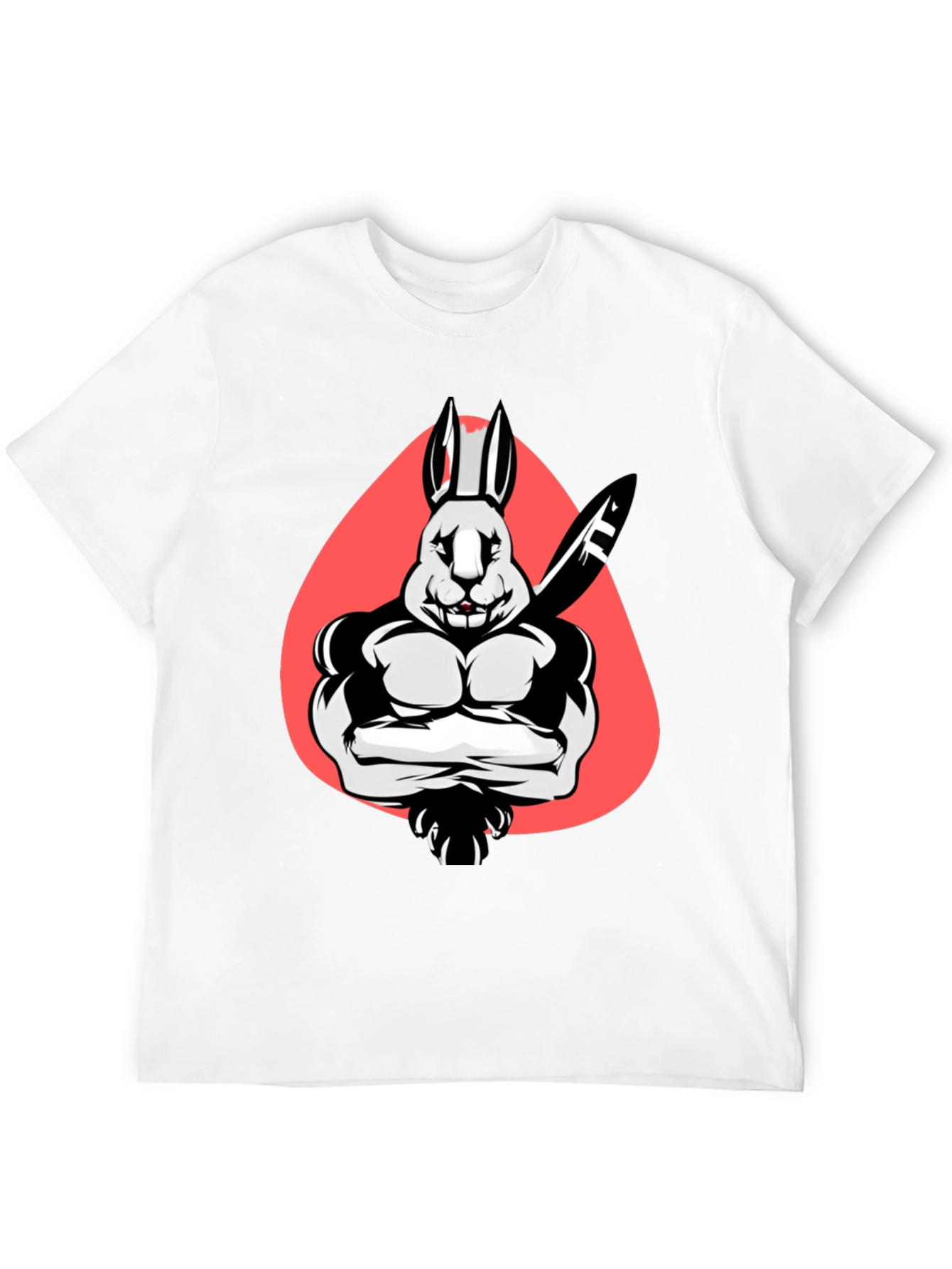 Muscle Rabbit T-Shirt - Black Graphic Tee