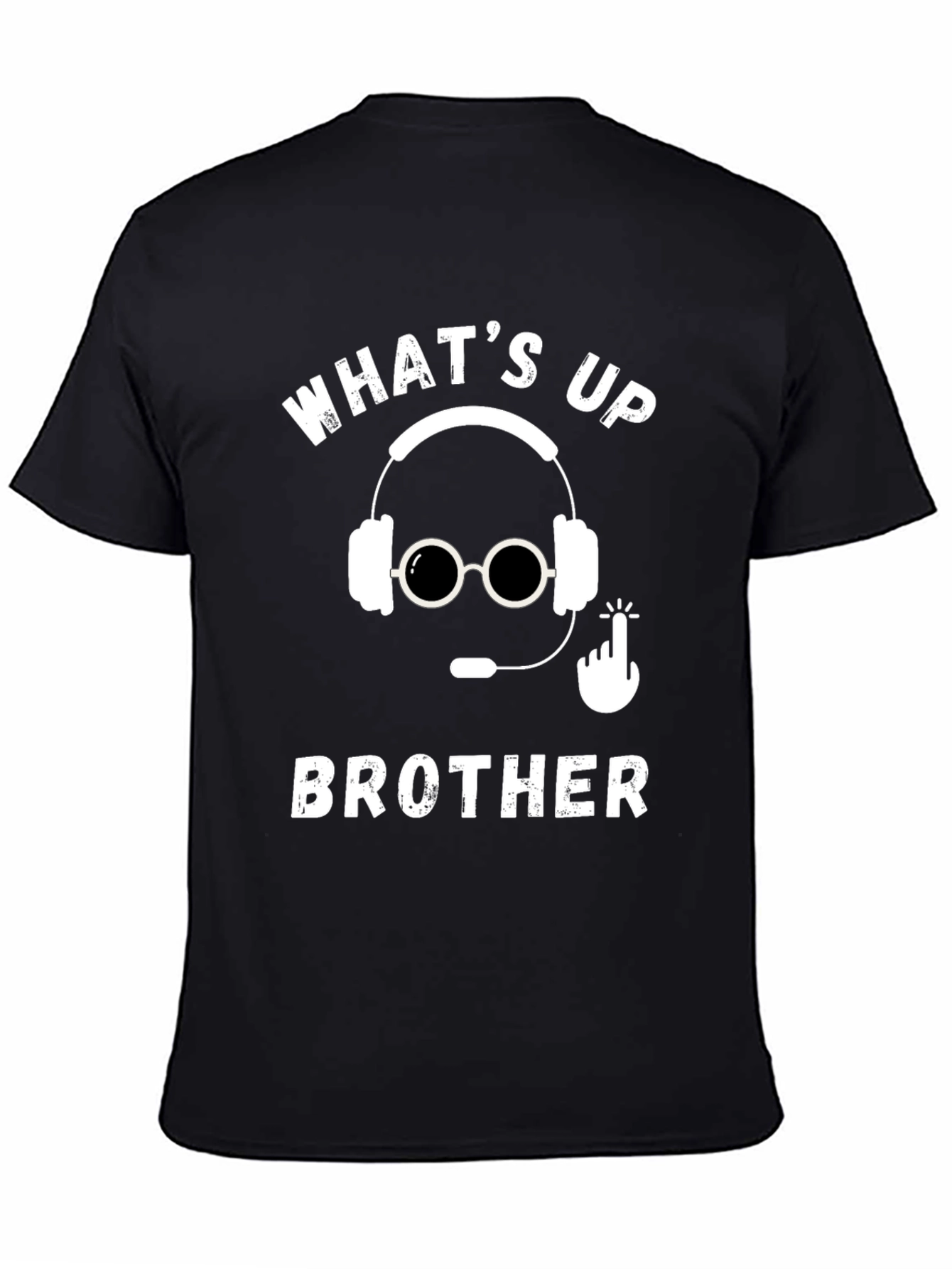 Whats Up Brother Gamer Black Tee