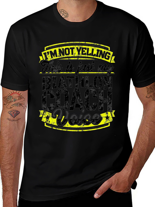 Biathlon Coach Voice T-Shirt - Funny Coaching Tee