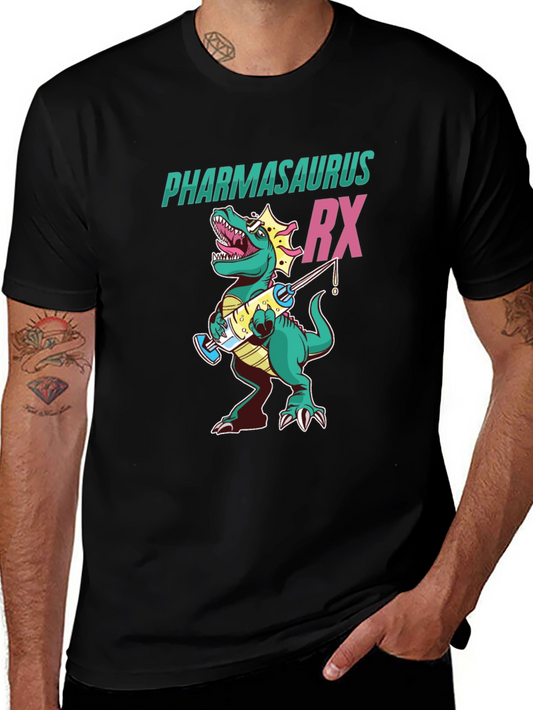 Pharmasaurus Rx T-Shirt - Funny Pharmacy Dinosaur Tee