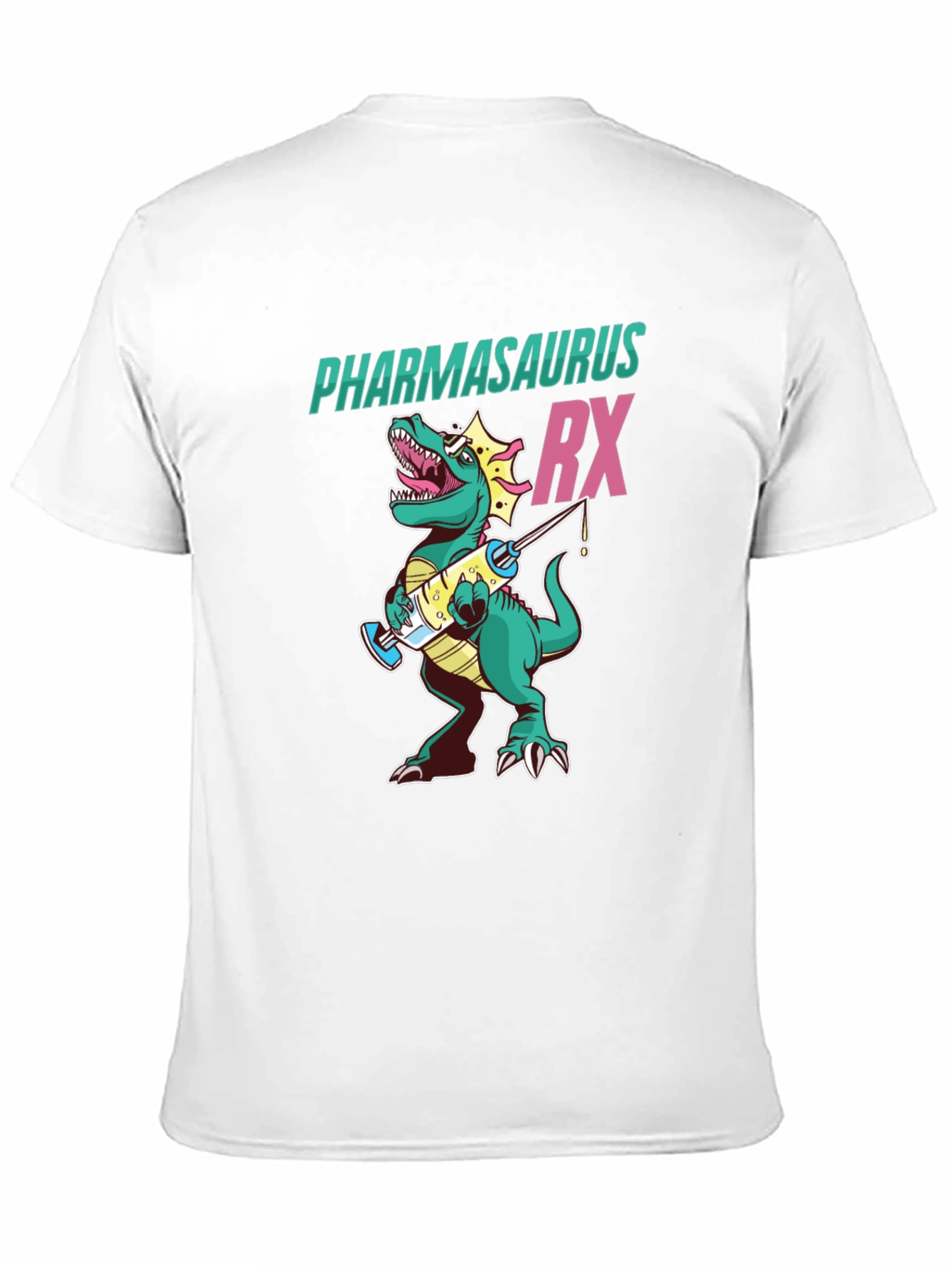 Pharmasaurus Rx T-Shirt - Funny Pharmacy Dinosaur Tee