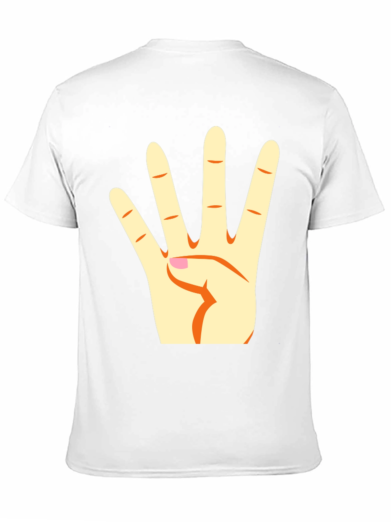 Black T-Shirt with Hand Gesture Graphic
