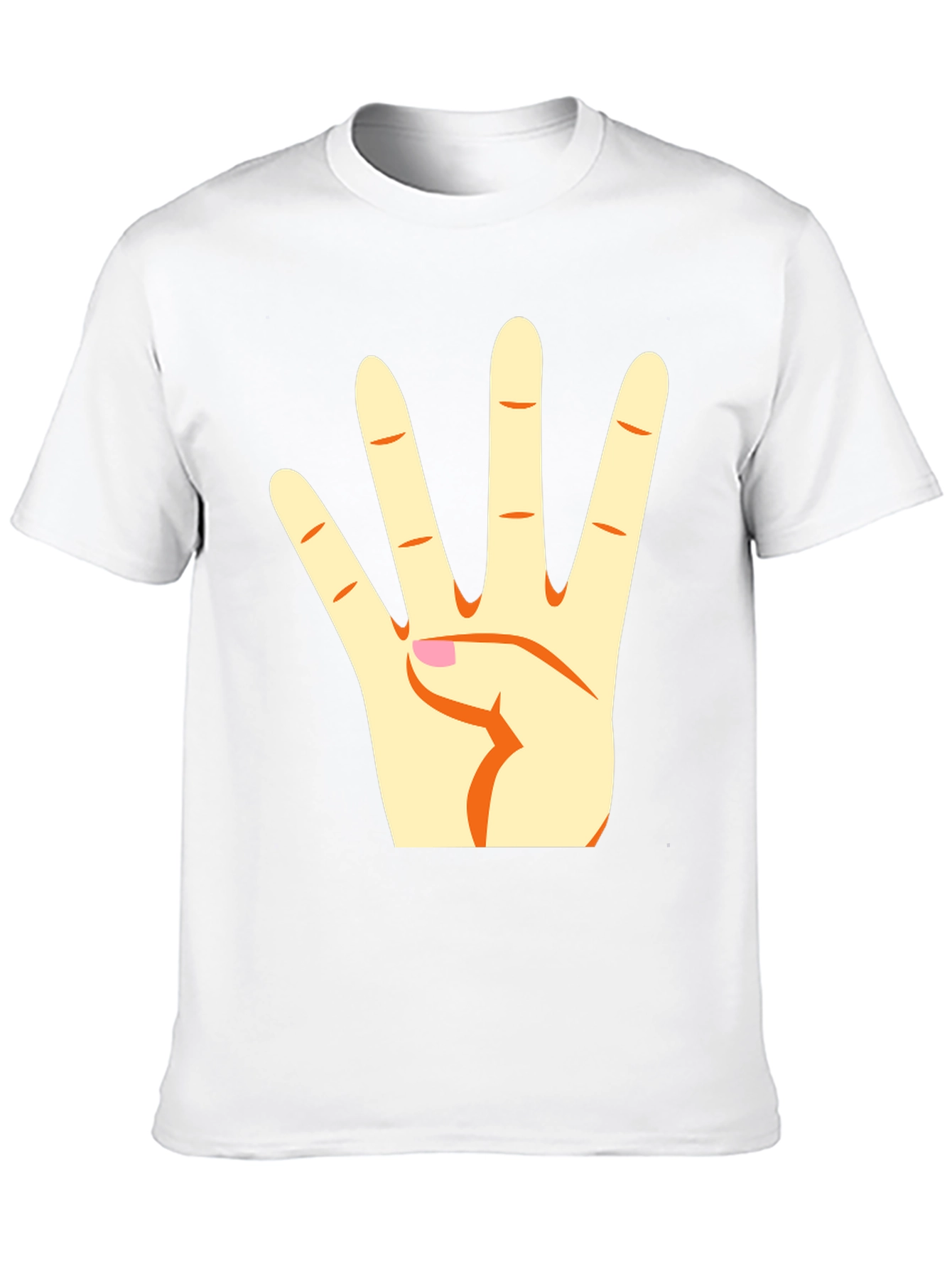Black T-Shirt with Hand Gesture Graphic