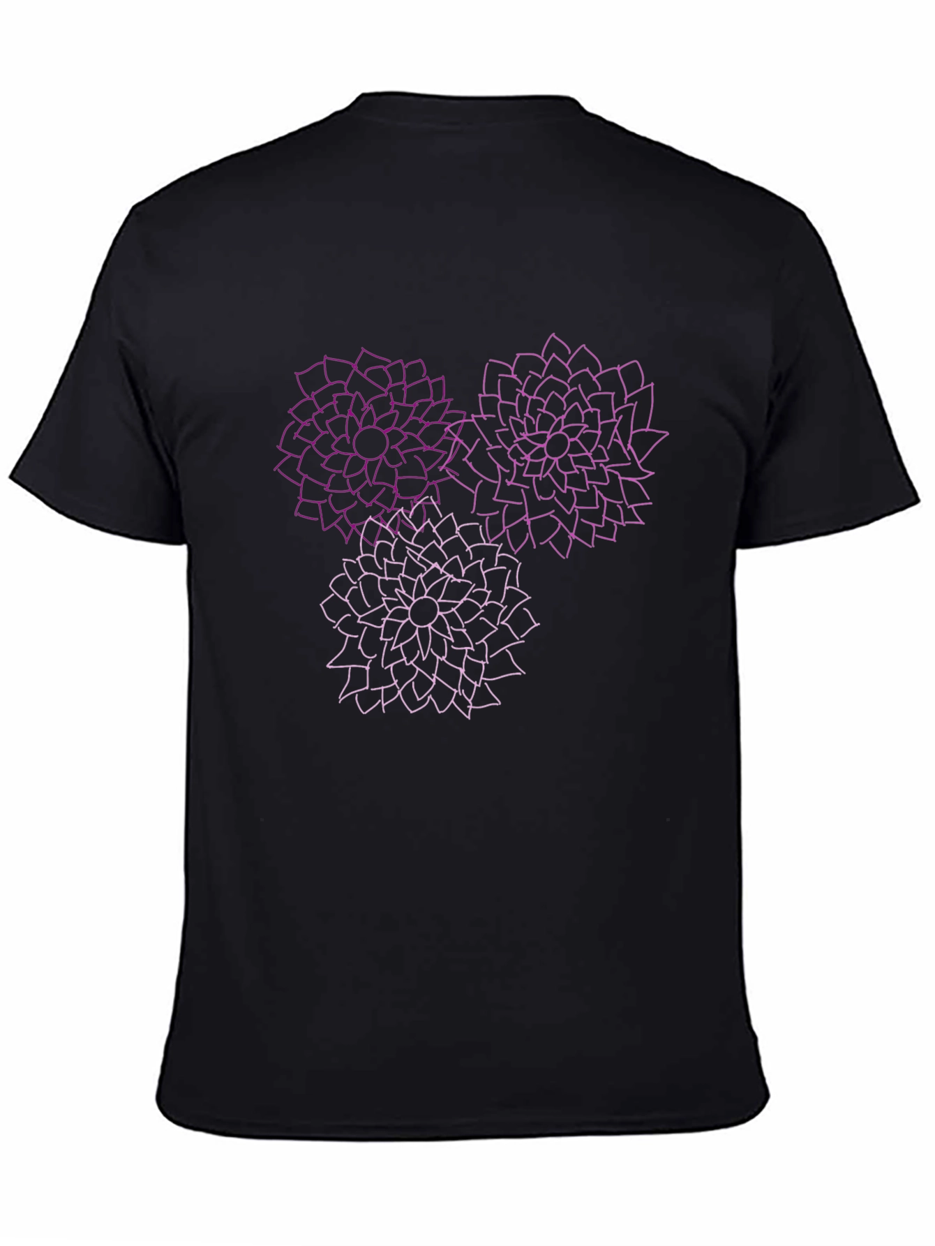 Floral Mandala Graphic Tee - Stylish Black T-Shirt