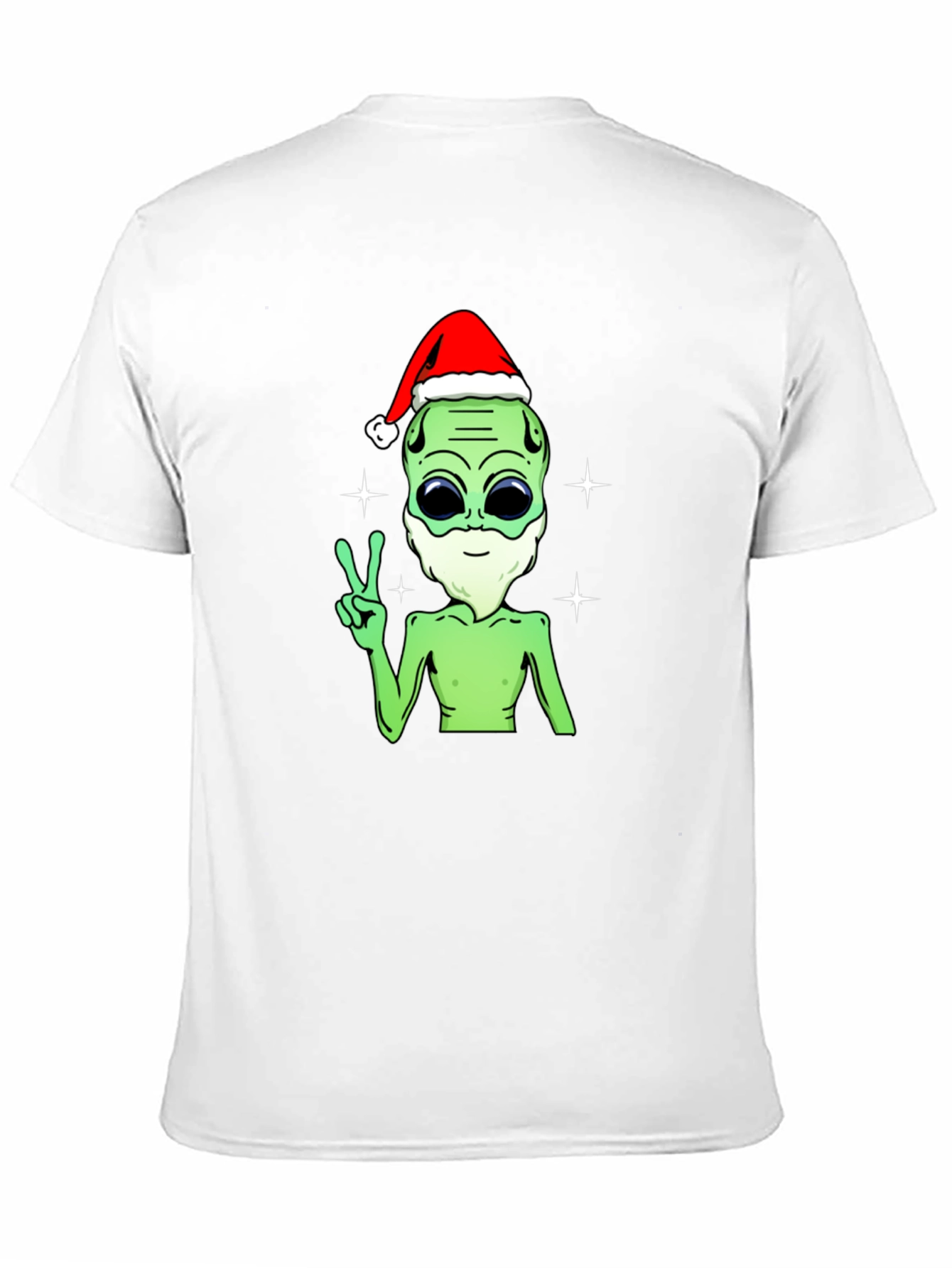 Festive Alien T-Shirt - Peace Love and Holiday Cheer!