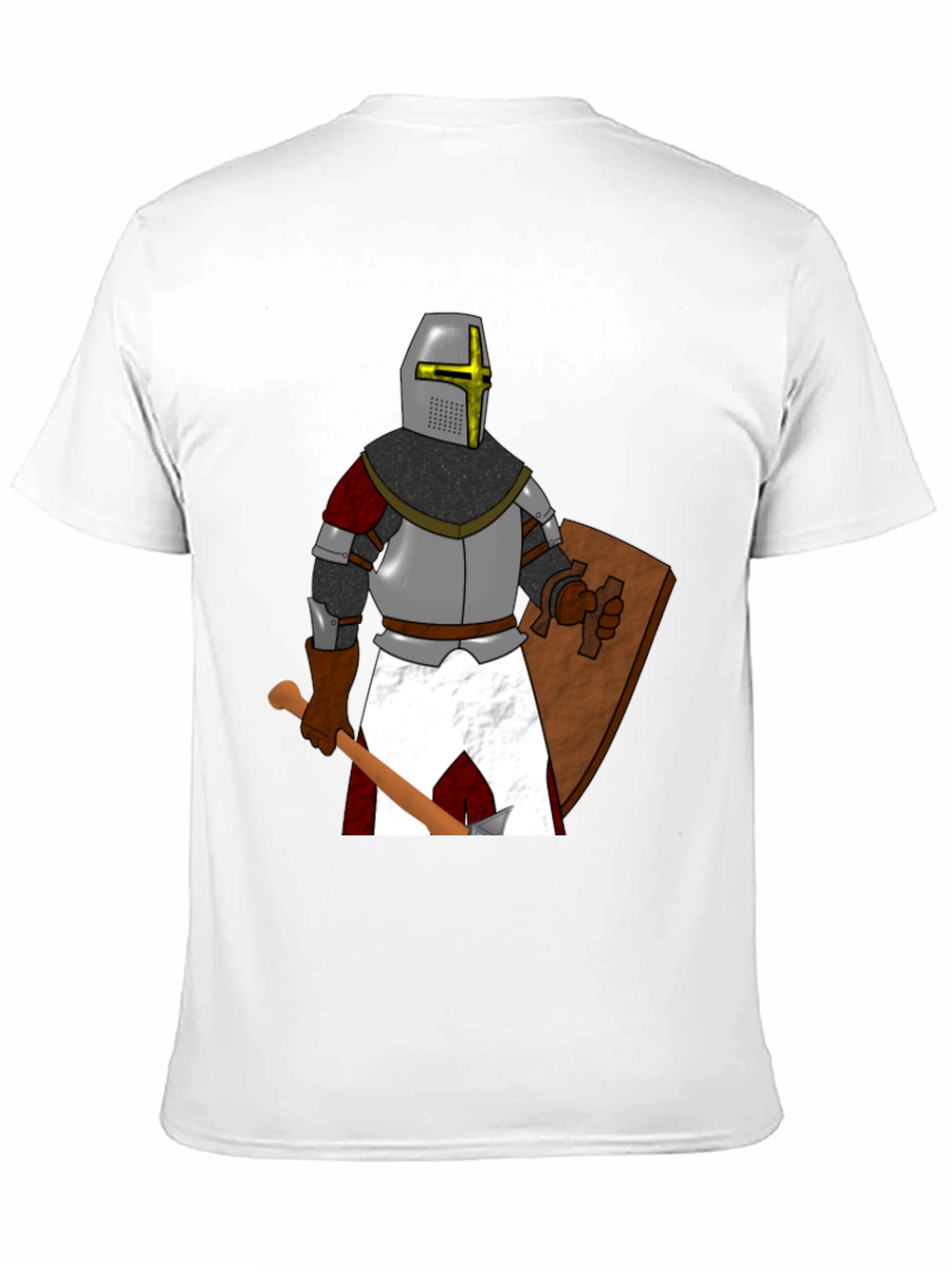 Crusader Knight Graphic T-Shirt Medieval Warrior Tee