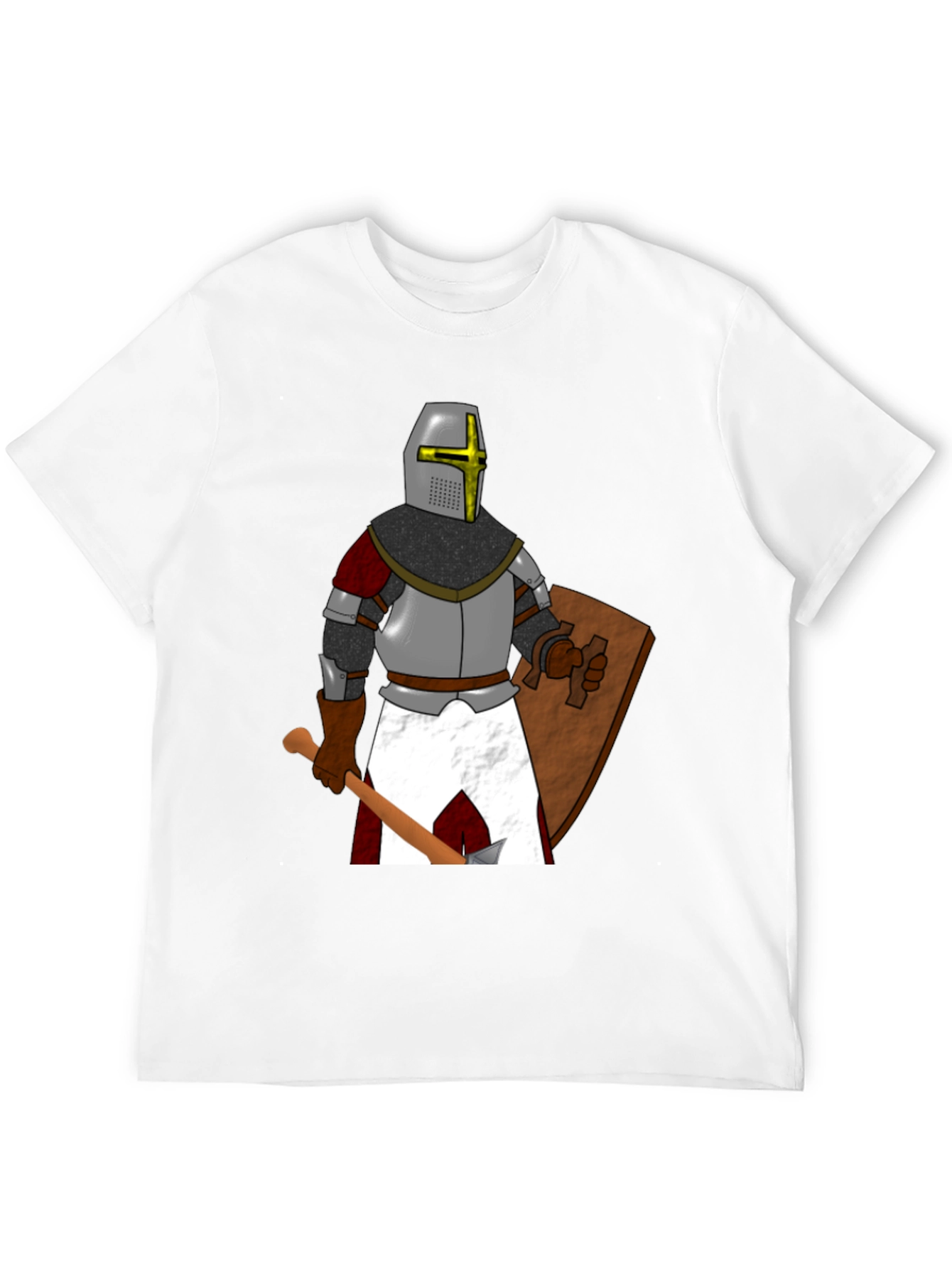 Crusader Knight Graphic T-Shirt Medieval Warrior Tee