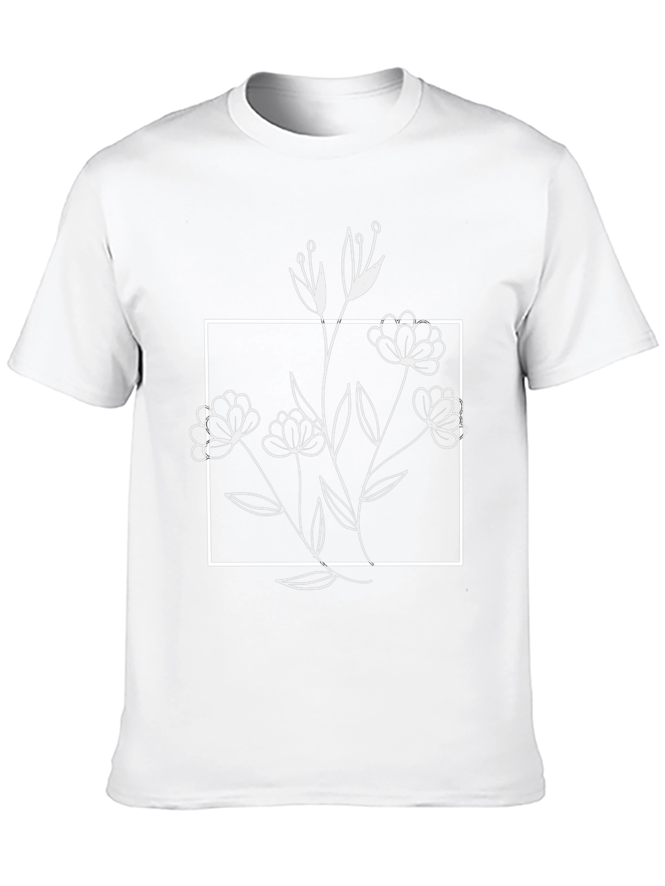 Floral Sketch Tee - Modern Botanical Shirt