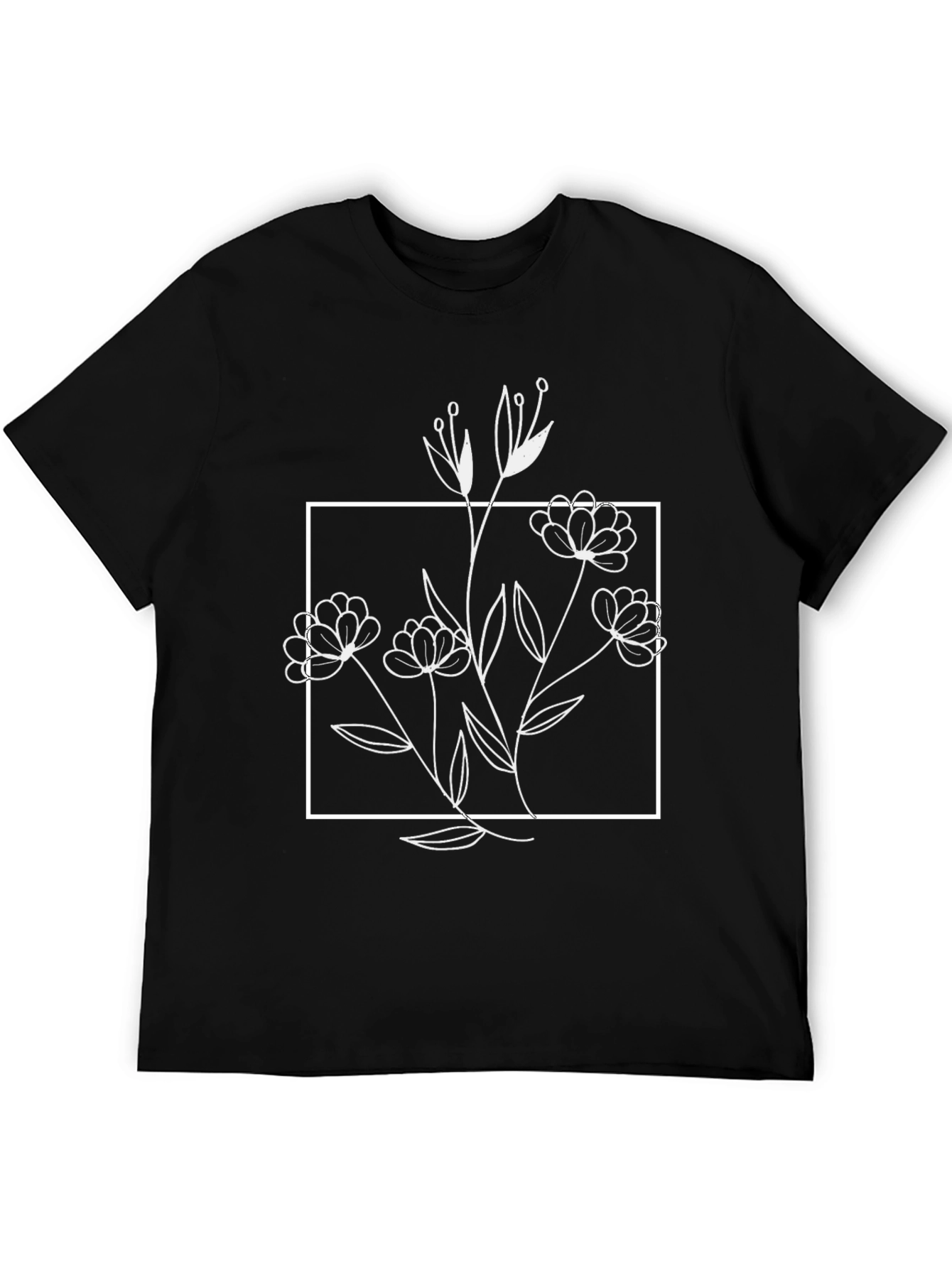 Floral Sketch Tee - Modern Botanical Shirt