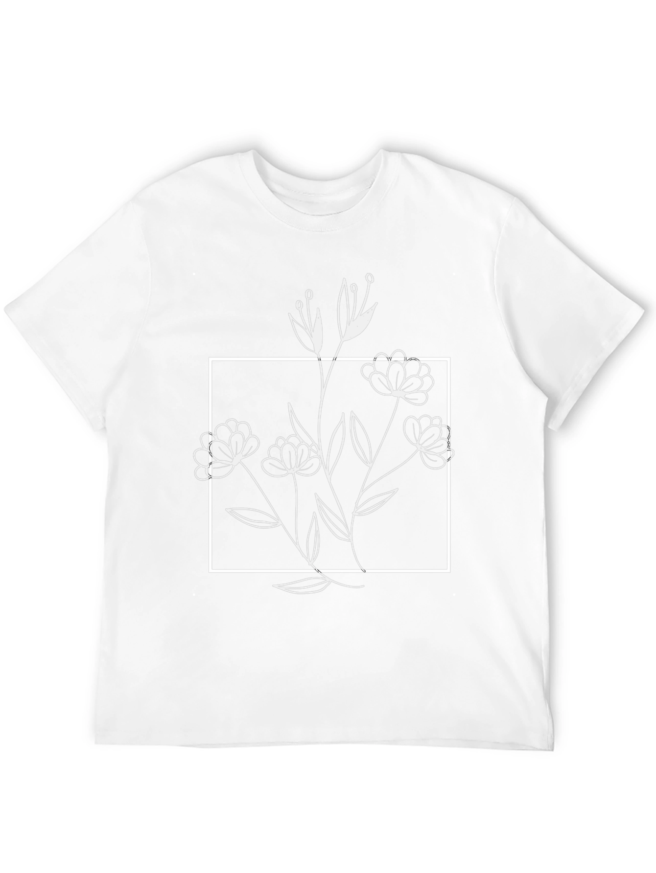 Floral Sketch Tee - Modern Botanical Shirt