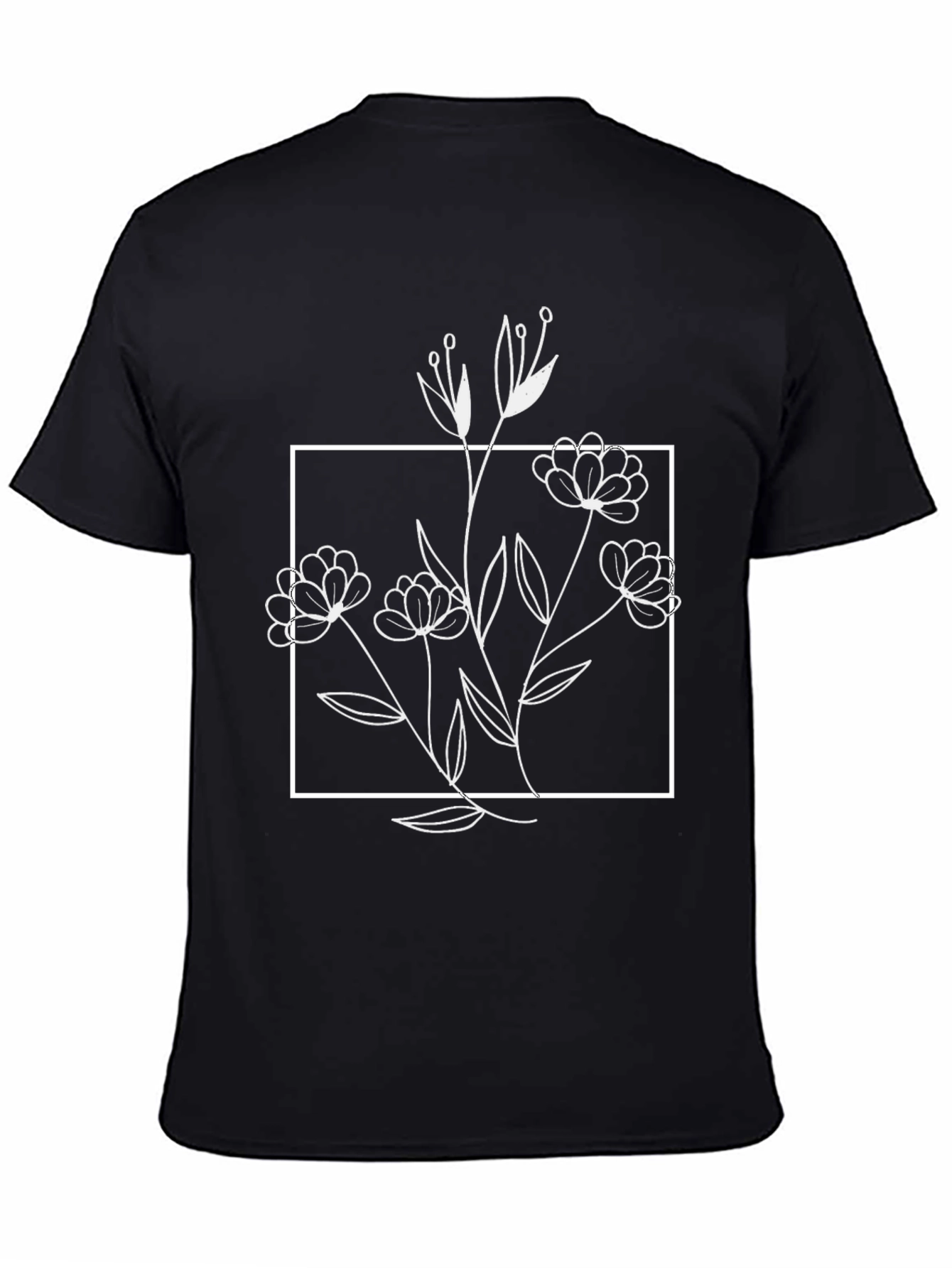 Floral Sketch Tee - Modern Botanical Shirt