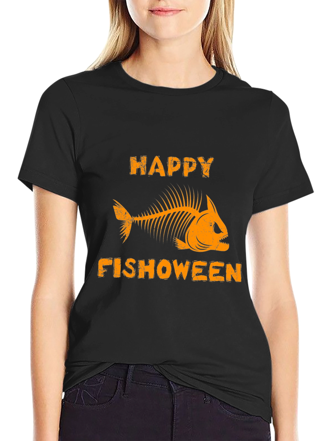 Happy Fishoween T-Shirt - Halloween Fishing Tee
