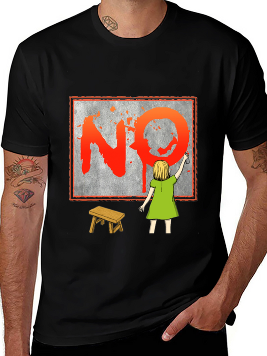 NO Graffiti Girl T-Shirt - Protest Art Tee