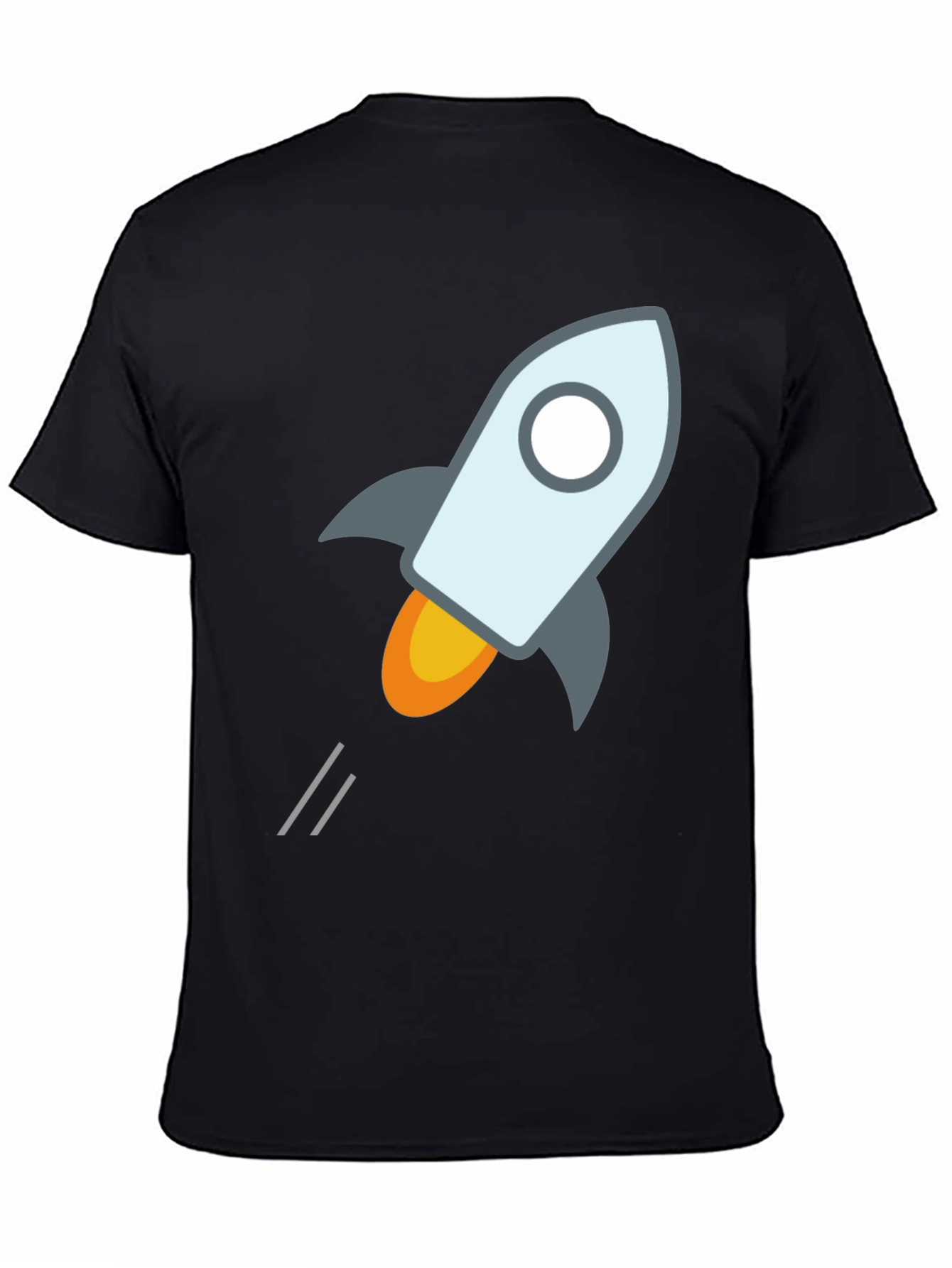 Rocket Launch Graphic Tee - Black Cotton T-Shirt