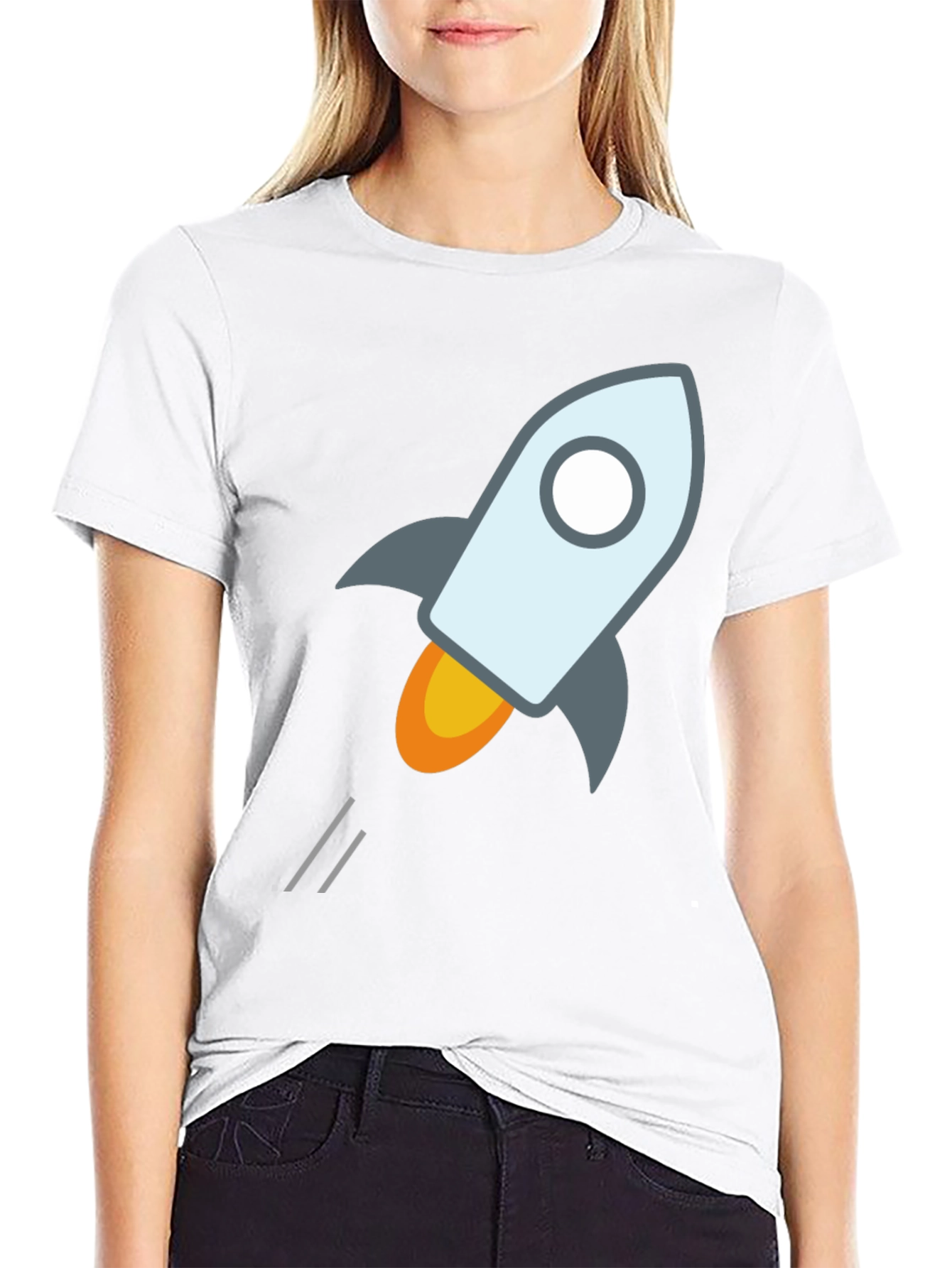 Rocket Launch Graphic Tee - Black Cotton T-Shirt
