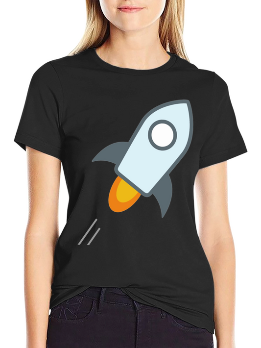 Rocket Launch Graphic Tee - Black Cotton T-Shirt