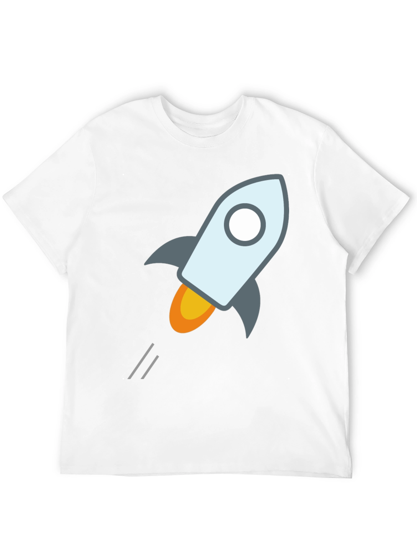 Rocket Launch Graphic Tee - Black Cotton T-Shirt