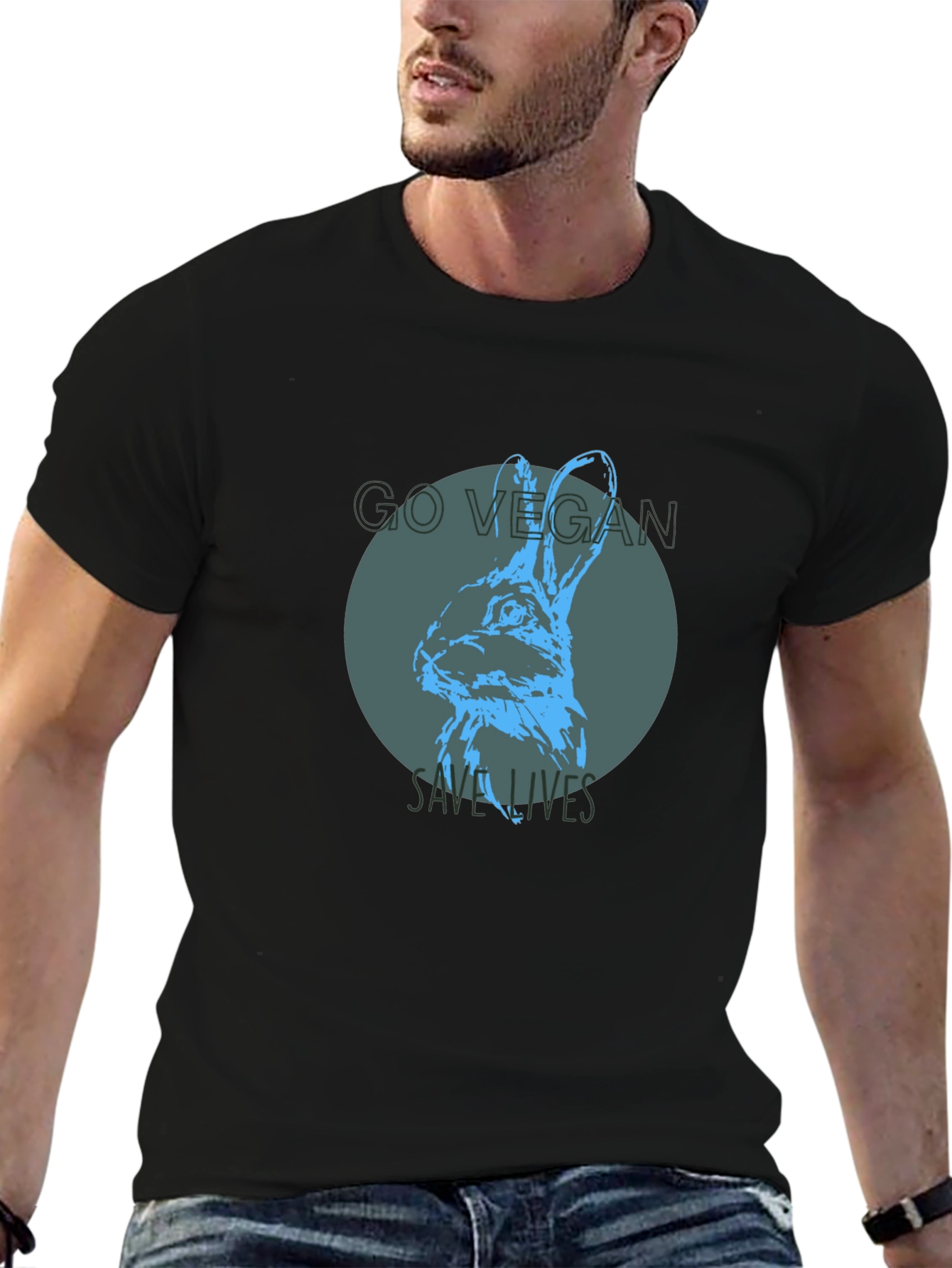 Vegan Rabbit Graphic Tee - Save Lives