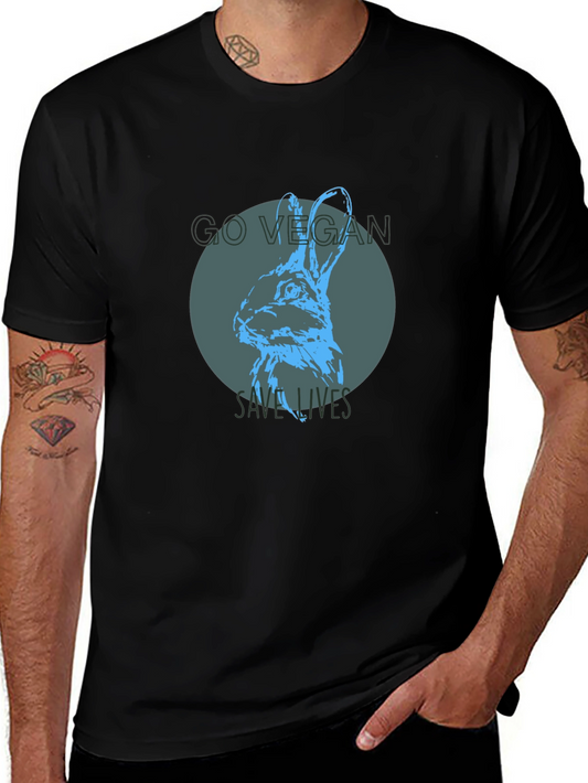 Vegan Rabbit Graphic Tee - Save Lives