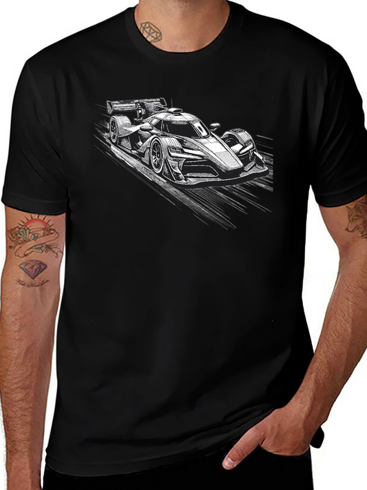 Race Car Graphic Black T-Shirt