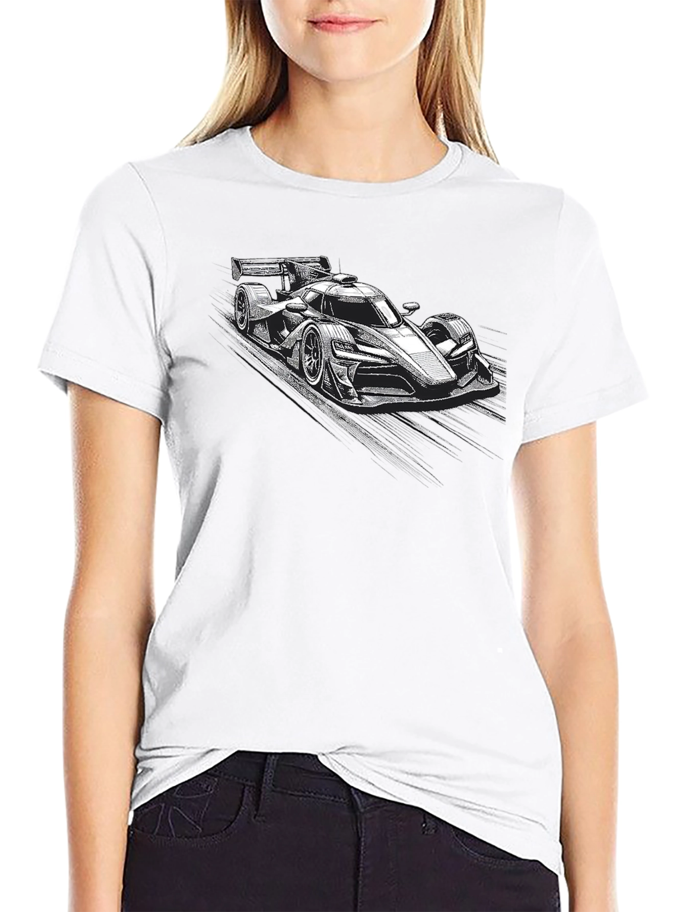 Race Car Graphic Black T-Shirt
