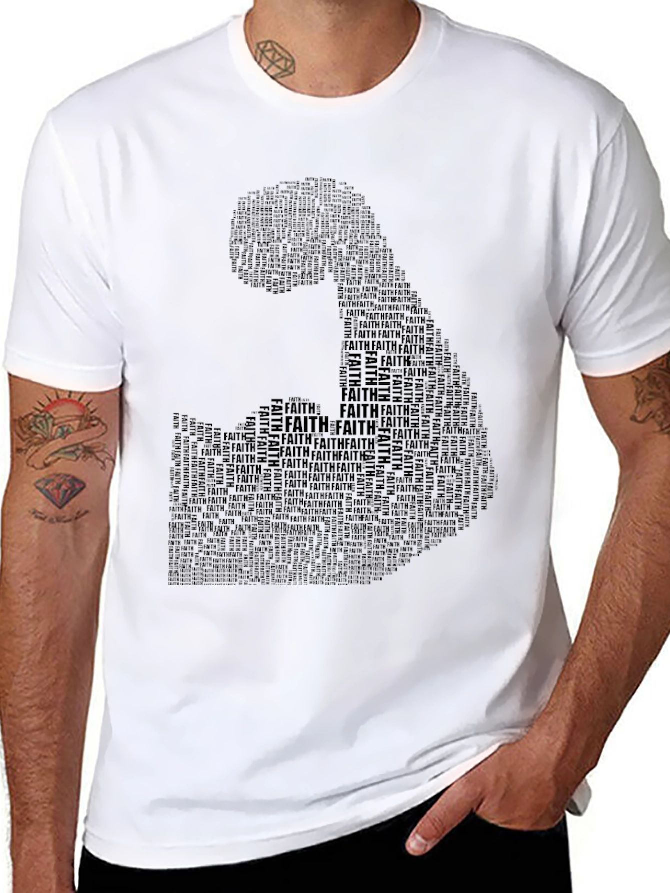 Faith Flex Black Graphic Tee - Mens