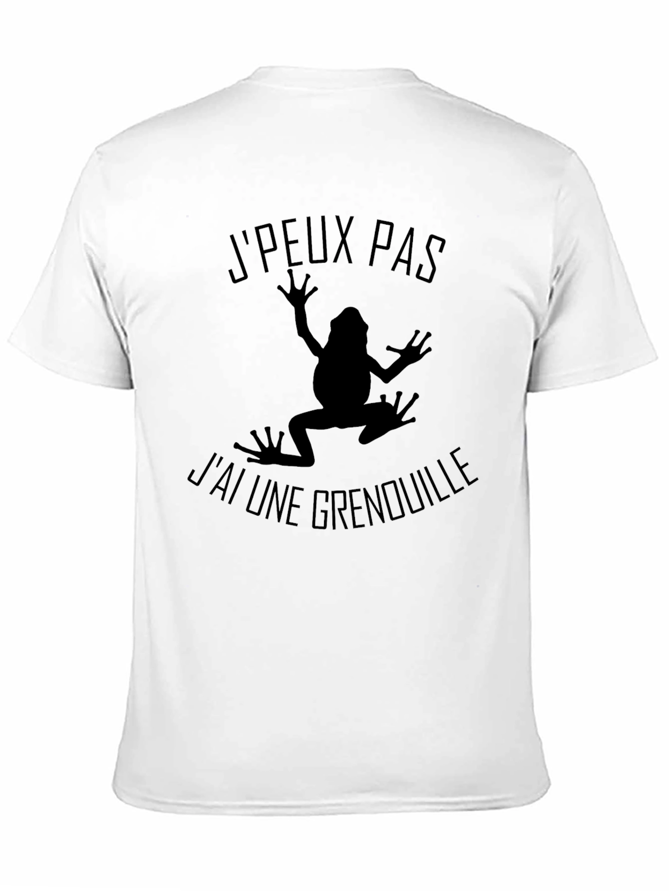 Mens Black T-Shirt - Frog Graphic French Text