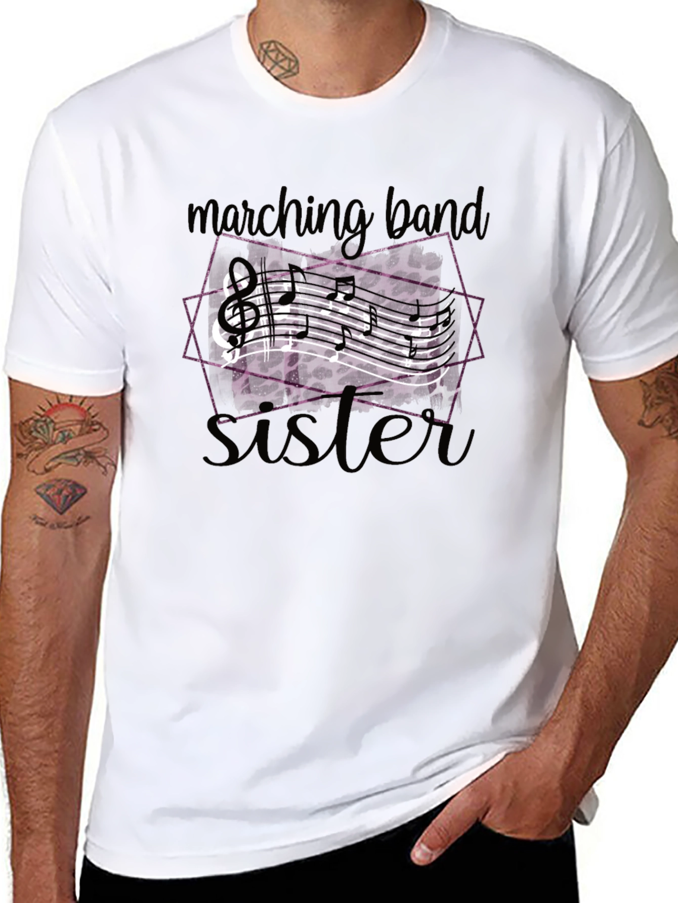 Marching Band Sister T-Shirt - Music Design