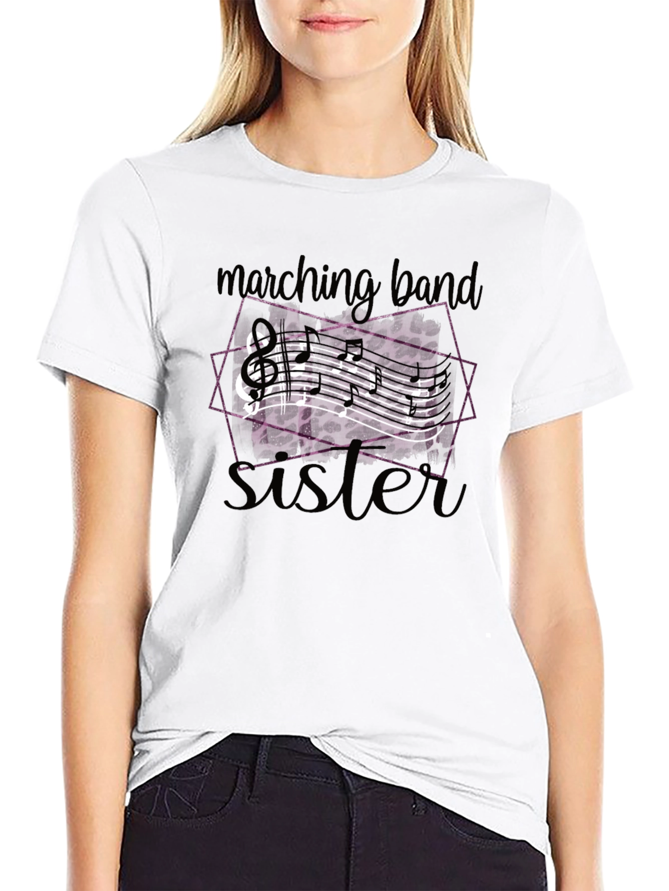 Marching Band Sister T-Shirt - Music Design