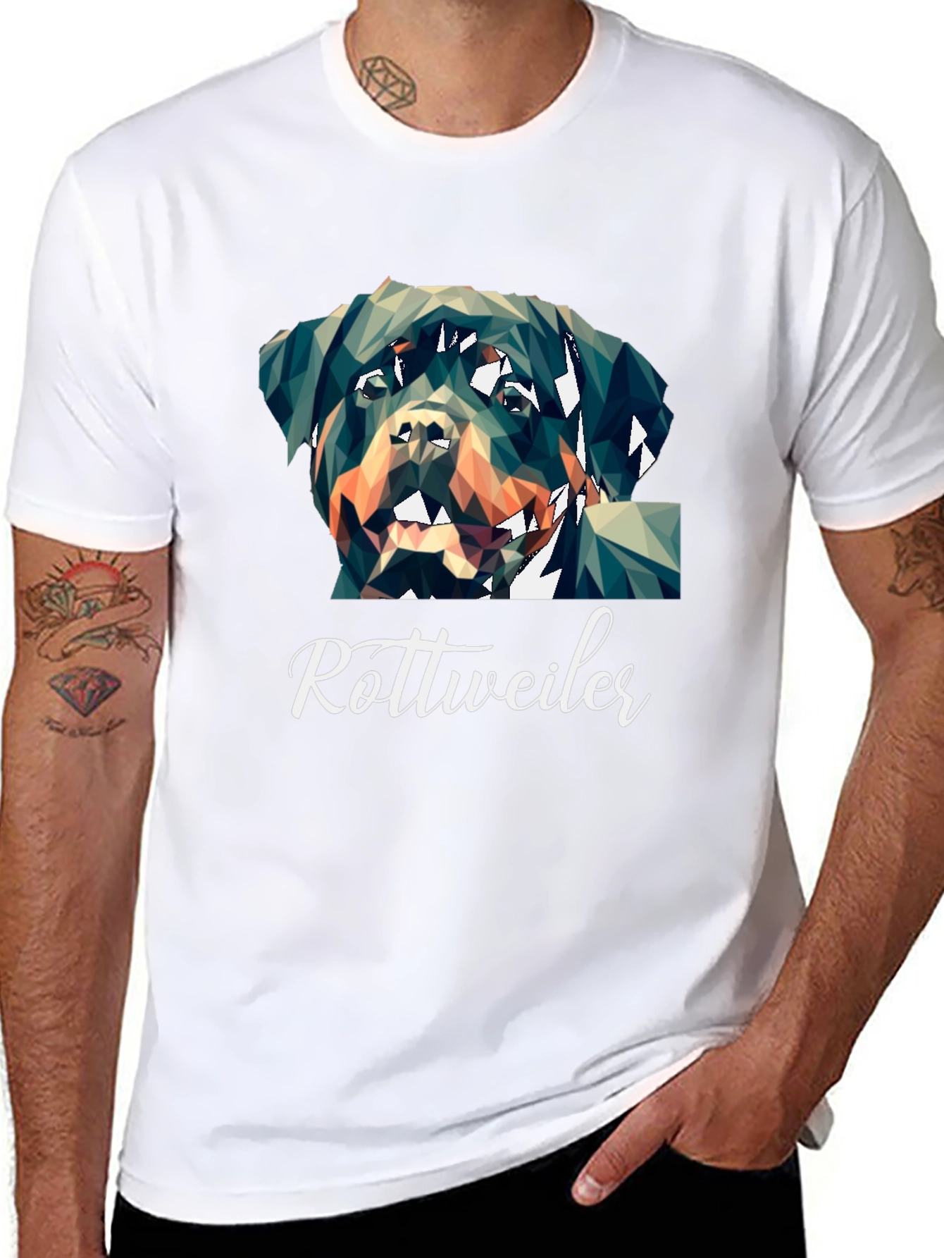 Rottweiler Geometric Dog T-Shirt