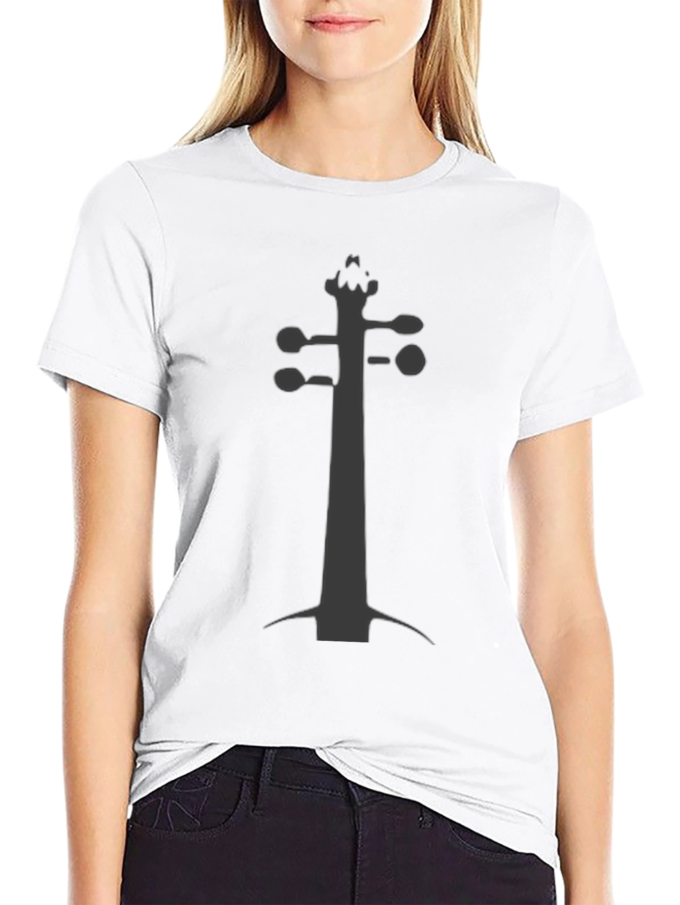 Violin Scroll Black Tee - Musicians Fashion