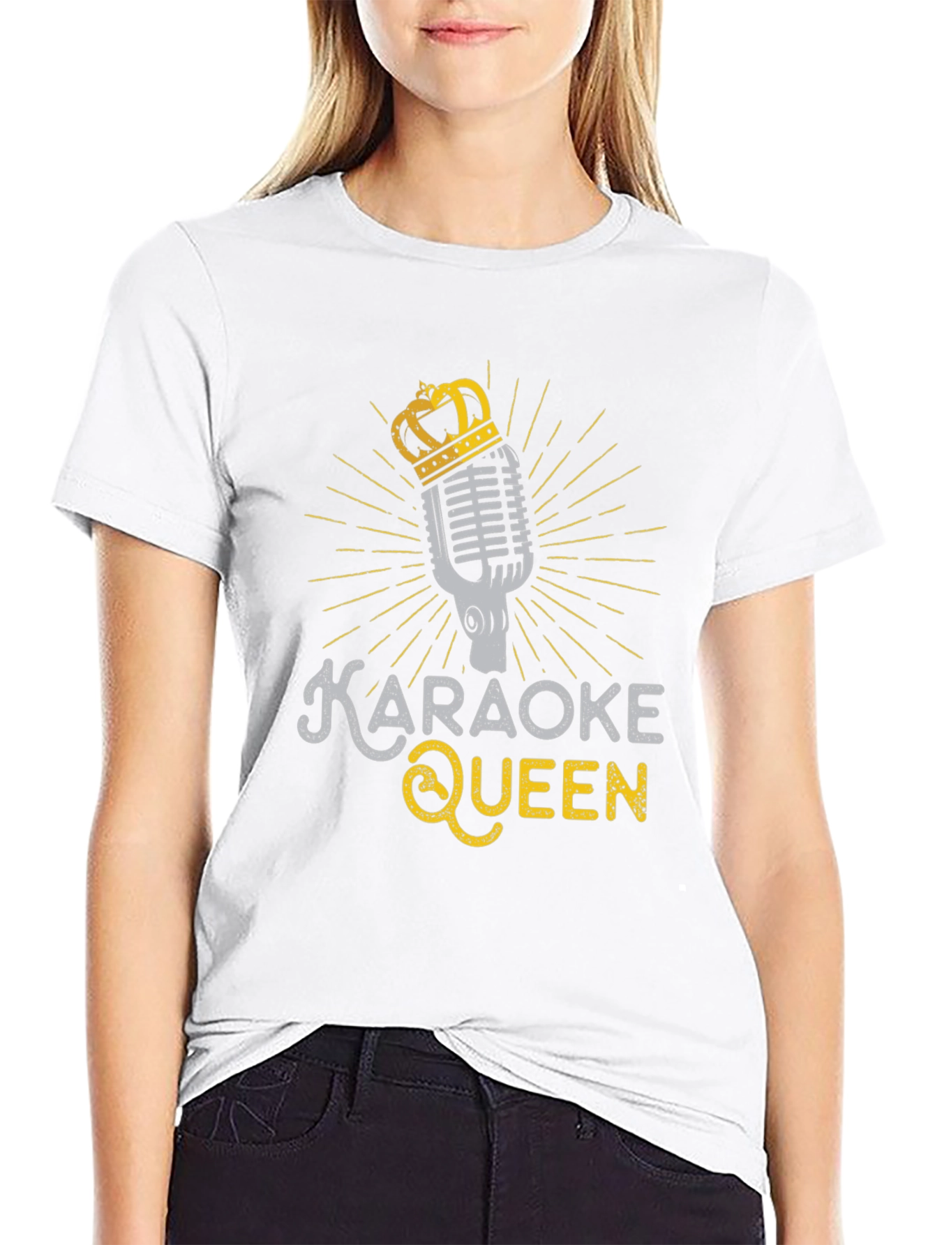 Karaoke Queen Graphic Tee - Black T-Shirt